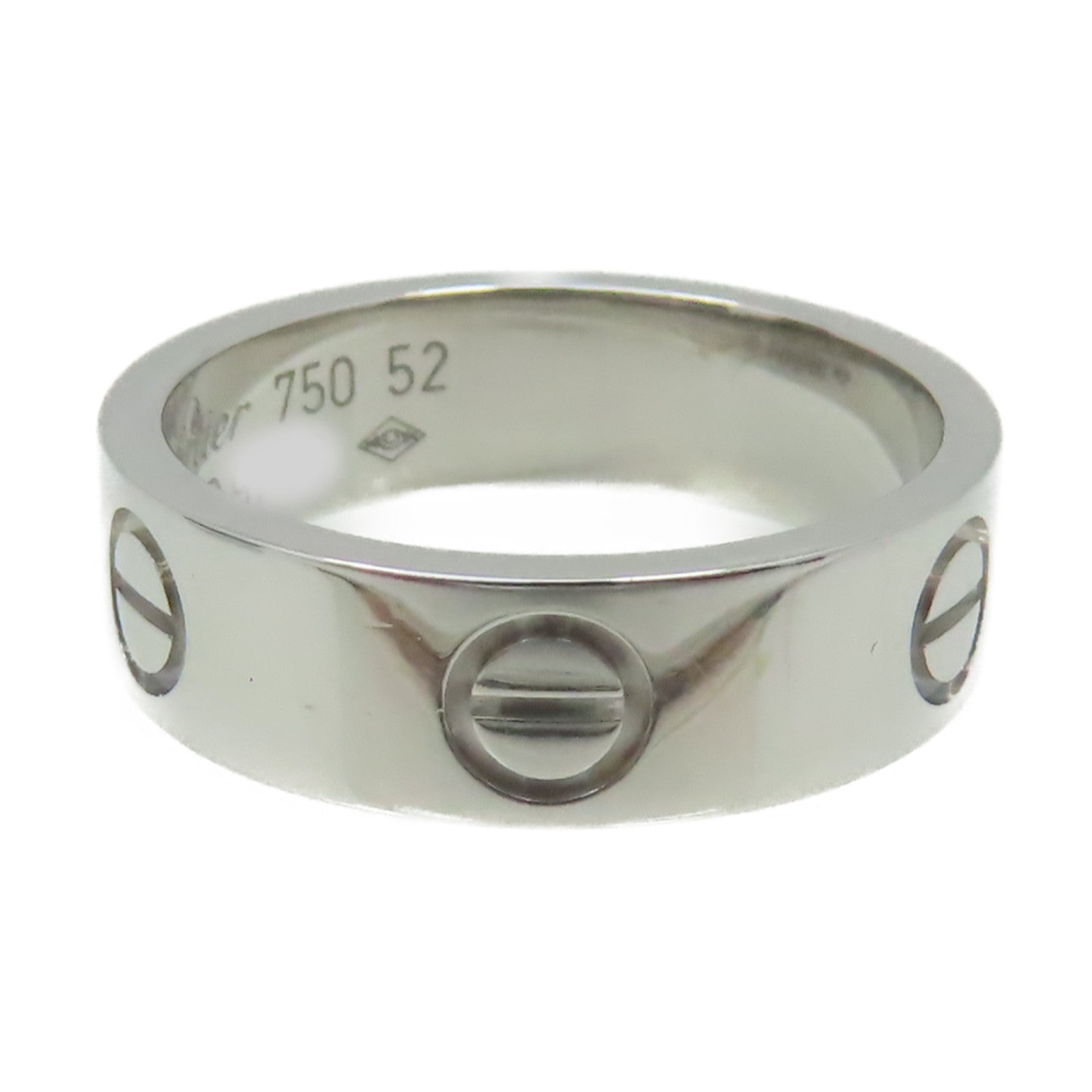 CARTIER 【激減優惠】18K白金Love Ring戒指#52