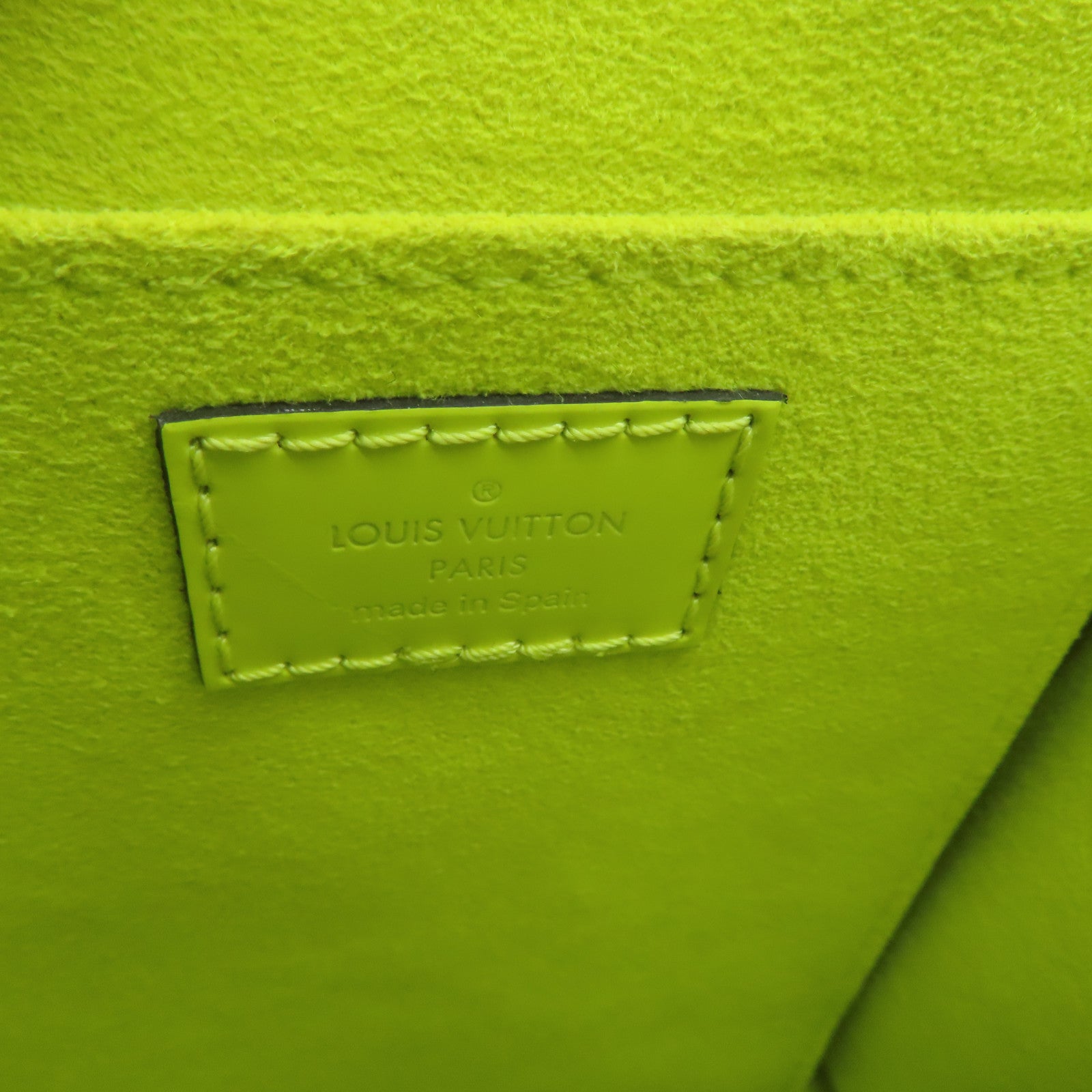 LOUIS VUITTON Epi Petit Sac Plat銀扣手挽肩背兩用袋黃色