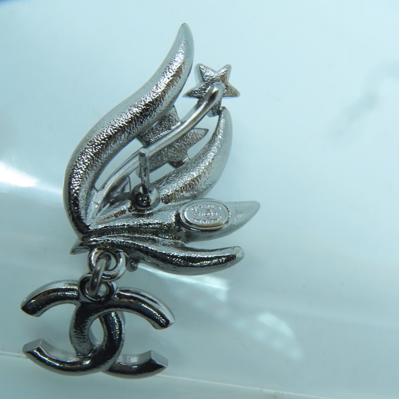 CHANEL 金屬Earrings耳環銀色