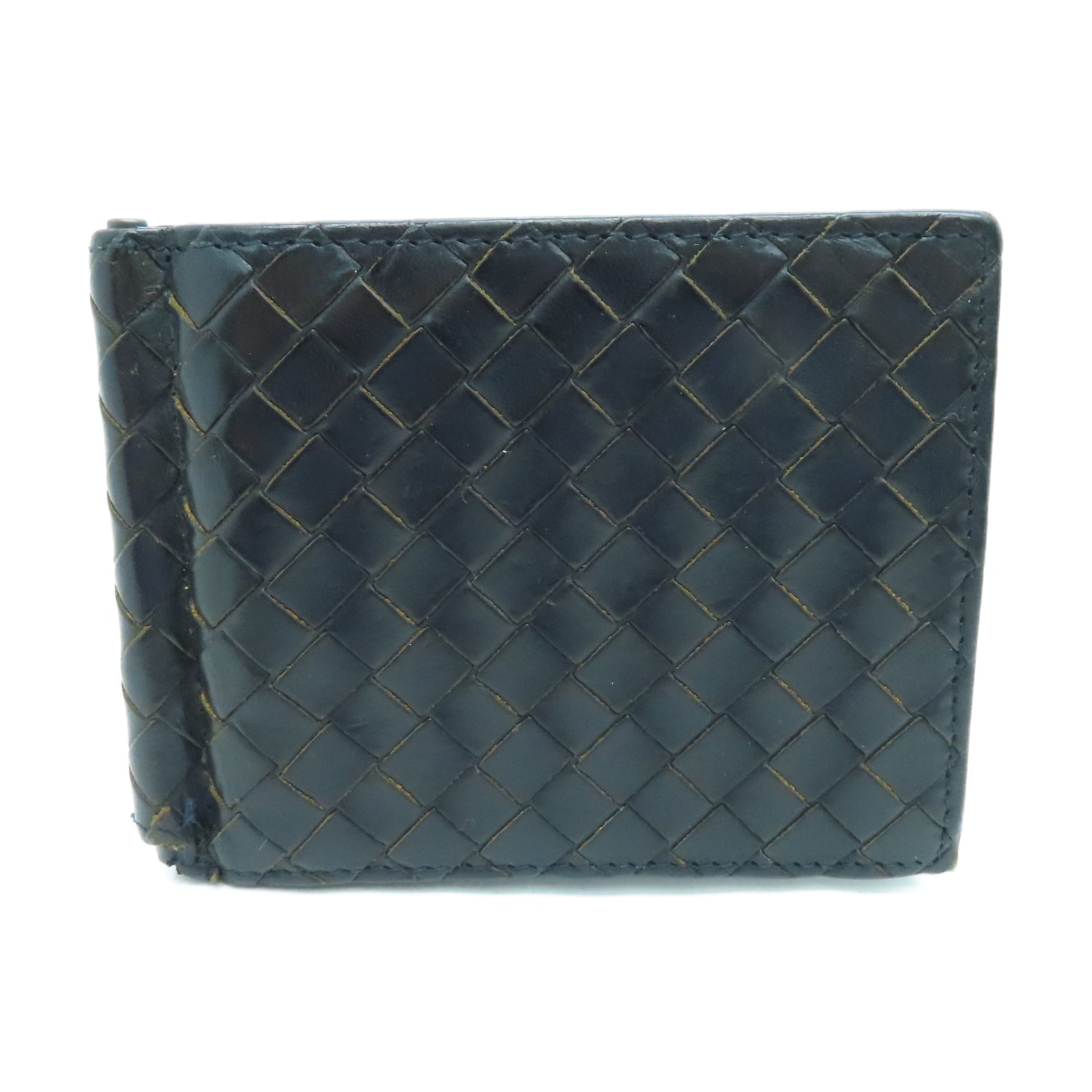 BOTTEGA VENETA 菱格牛皮皮革Wallet钱包黑色
