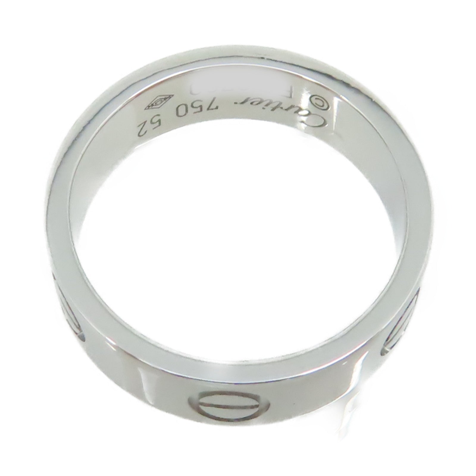 CARTIER 【激減優惠】18K白金Love Ring戒指#52