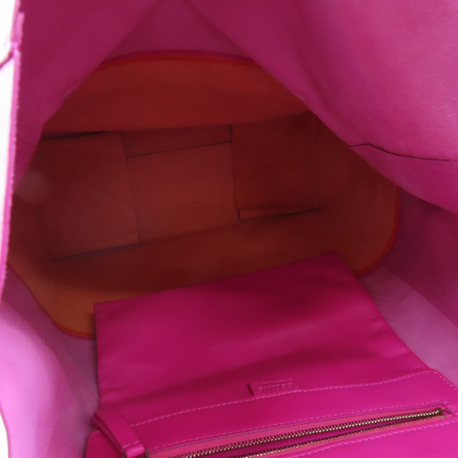 CELINE 羊皮皮革Tote Bag手挽袋粉紅色橙色
