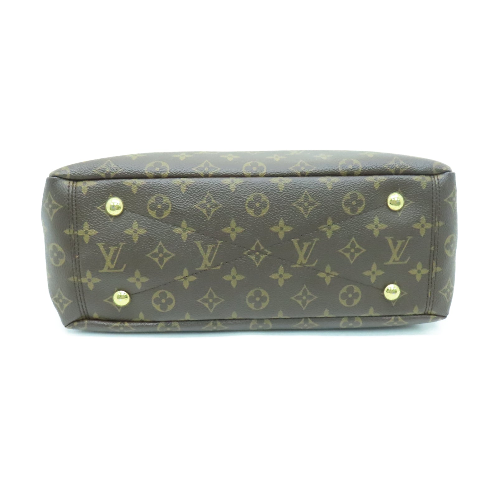 LOUIS VUITTON 【激減優惠】Monogram Pallas MM金扣手挽袋棕色