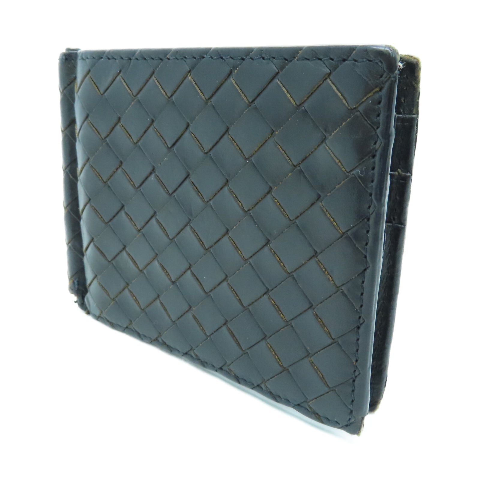 BOTTEGA VENETA 菱格牛皮皮革Wallet钱包黑色