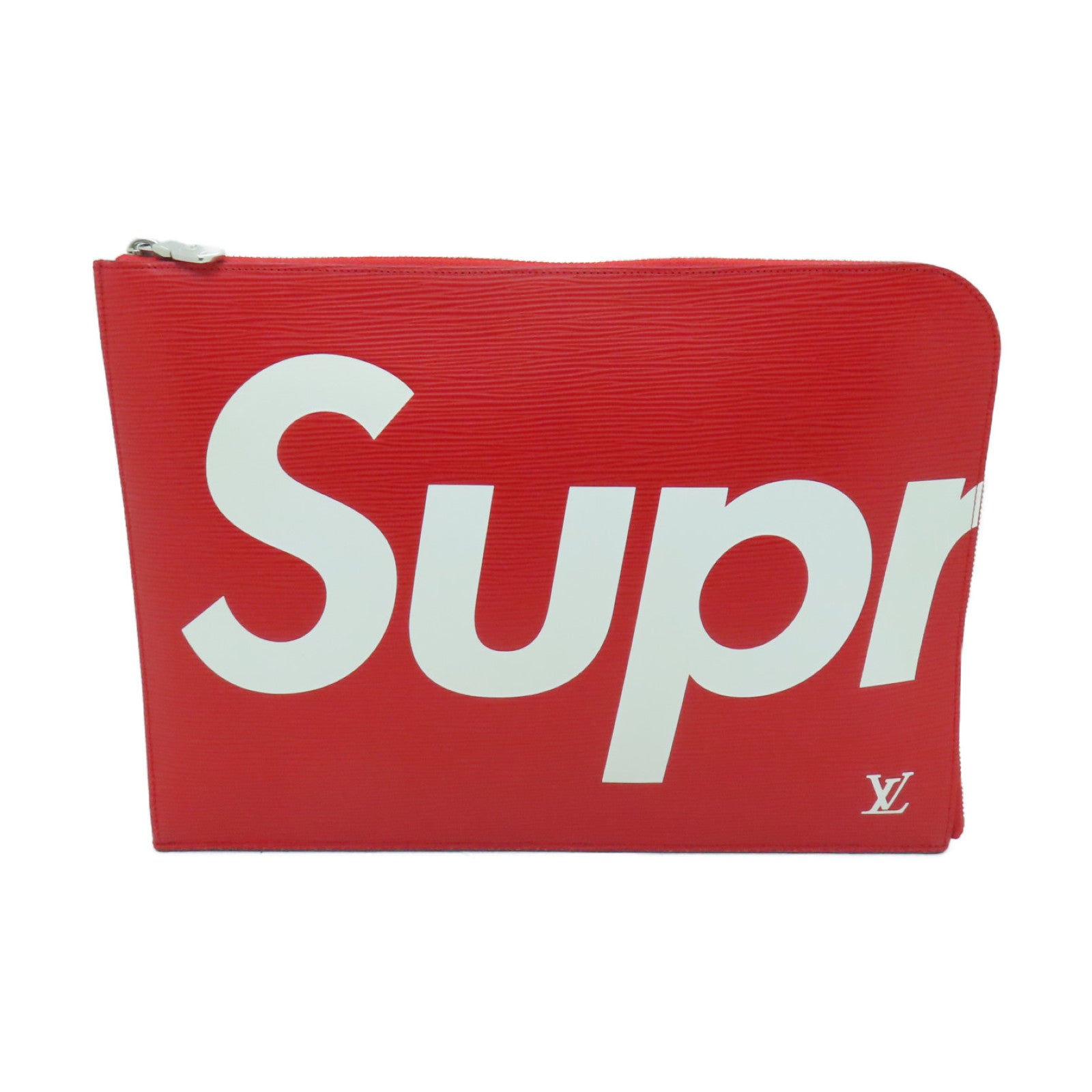 LOUIS VUITTON 【激減優惠】Epi Supreme Pochette Jules GM銀扣手拿包紅色