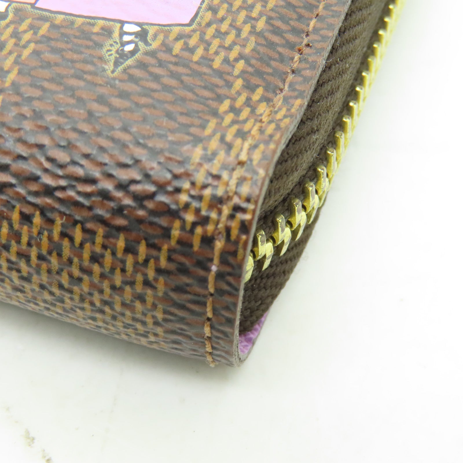 LOUIS VUITTON Damier Zippy Wallet金扣長錢包啡色