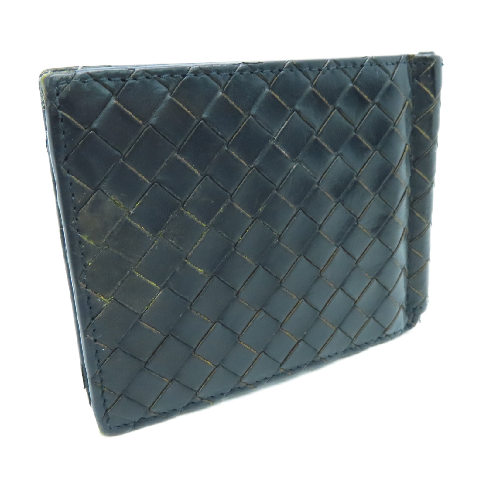 BOTTEGA VENETA 菱格牛皮皮革Wallet钱包黑色