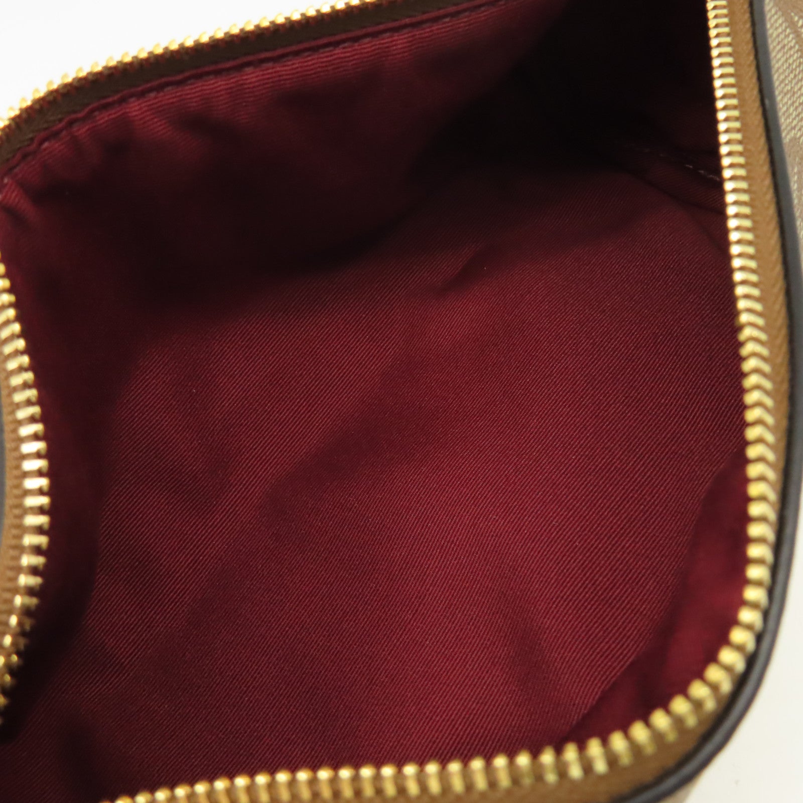 COACH 塗層帆布Pouch Set手拿包啡色