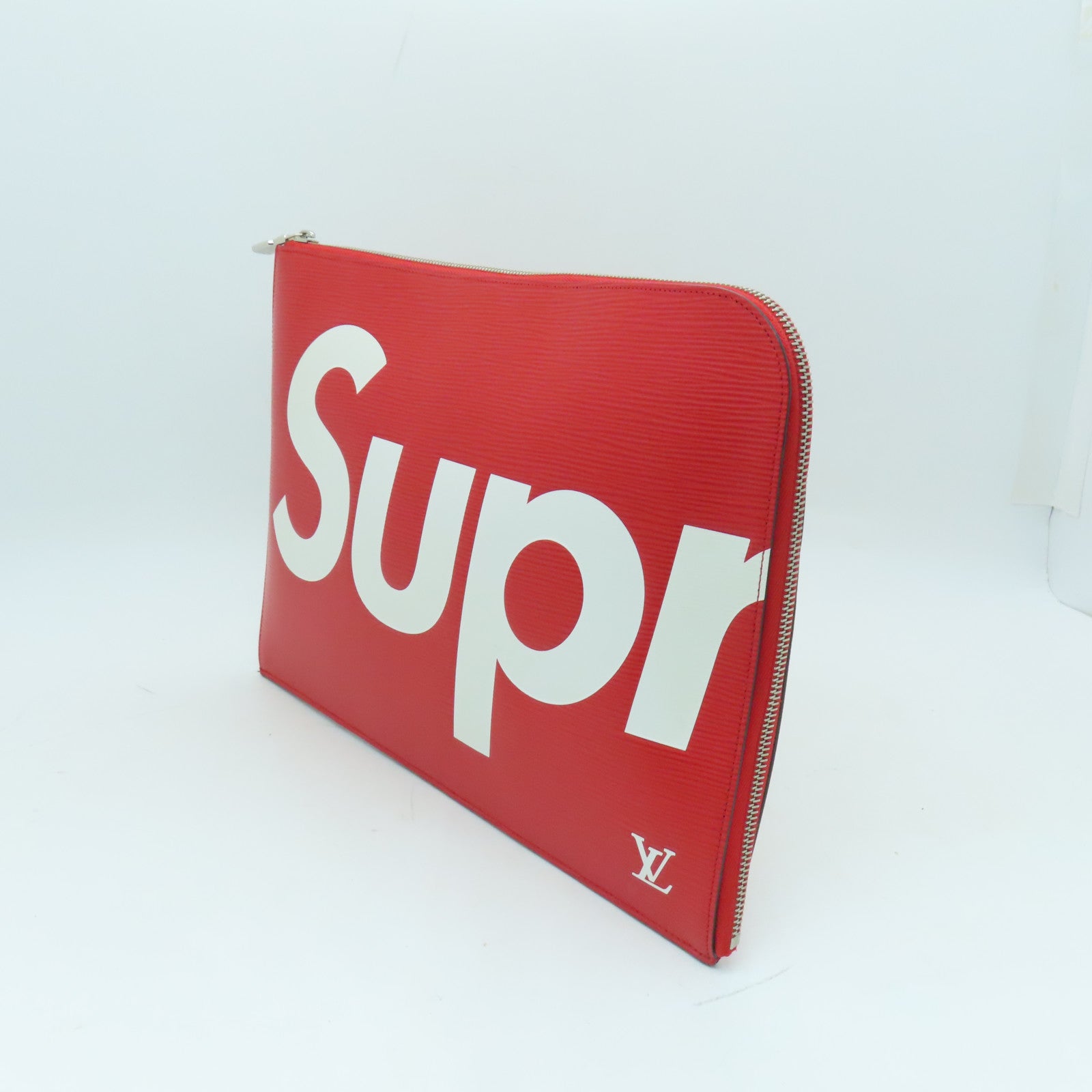 LOUIS VUITTON 【激減優惠】Epi Supreme Pochette Jules GM銀扣手拿包紅色