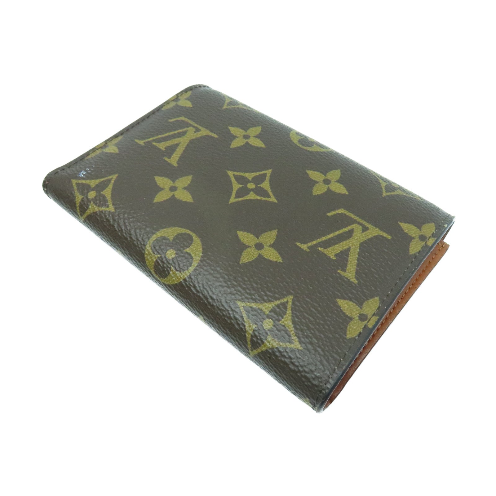 LOUIS VUITTON Monogram Compact Flower金扣钱包啡色