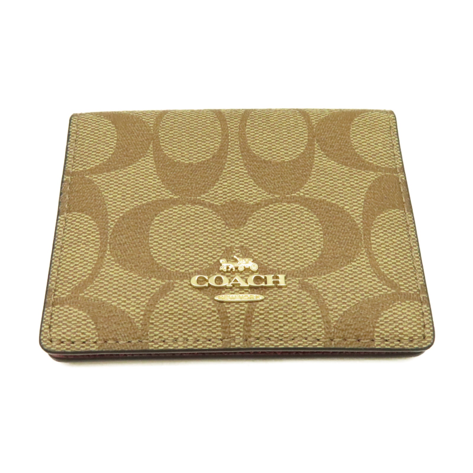 COACH 塗層帆布Pouch Set手拿包啡色