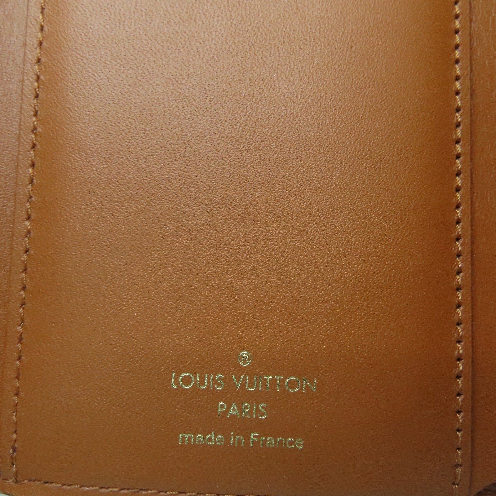 LOUIS VUITTON Monogram Compact Flower金扣钱包啡色