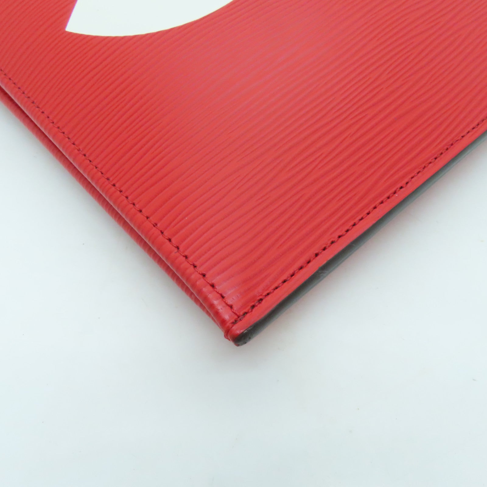 LOUIS VUITTON 【激減優惠】Epi Supreme Pochette Jules GM銀扣手拿包紅色