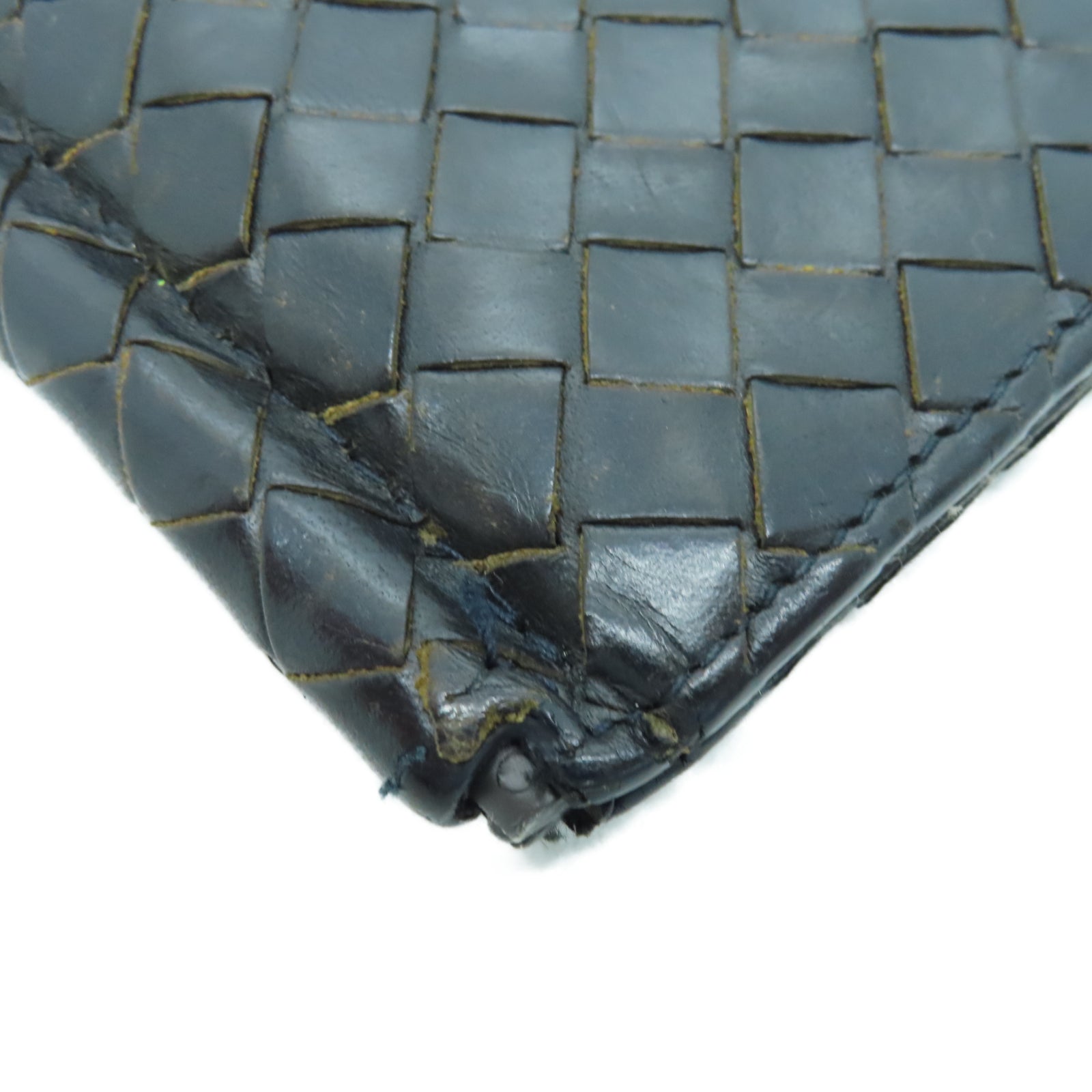 BOTTEGA VENETA 菱格牛皮皮革Wallet钱包黑色