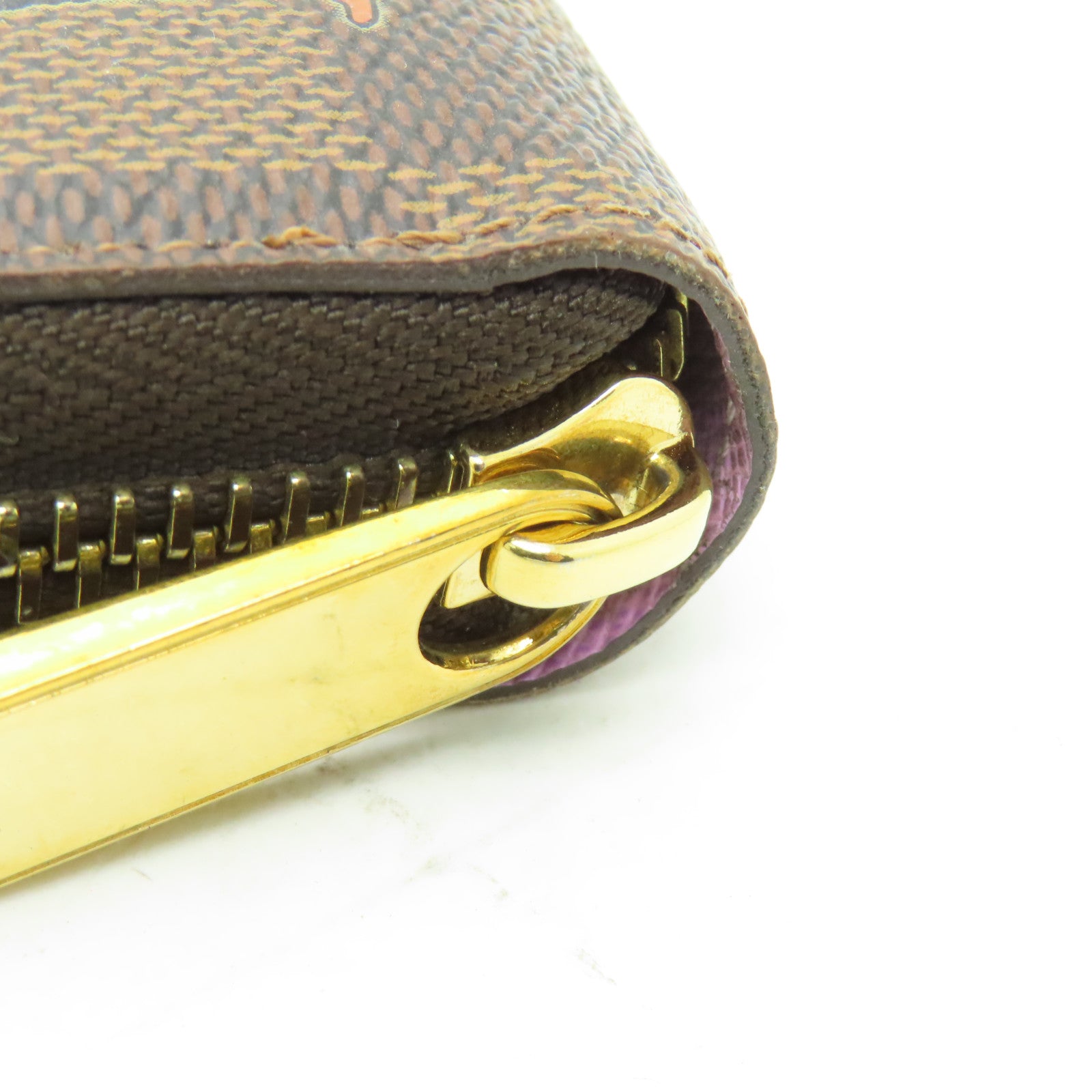 LOUIS VUITTON Damier Zippy Wallet金扣長錢包啡色