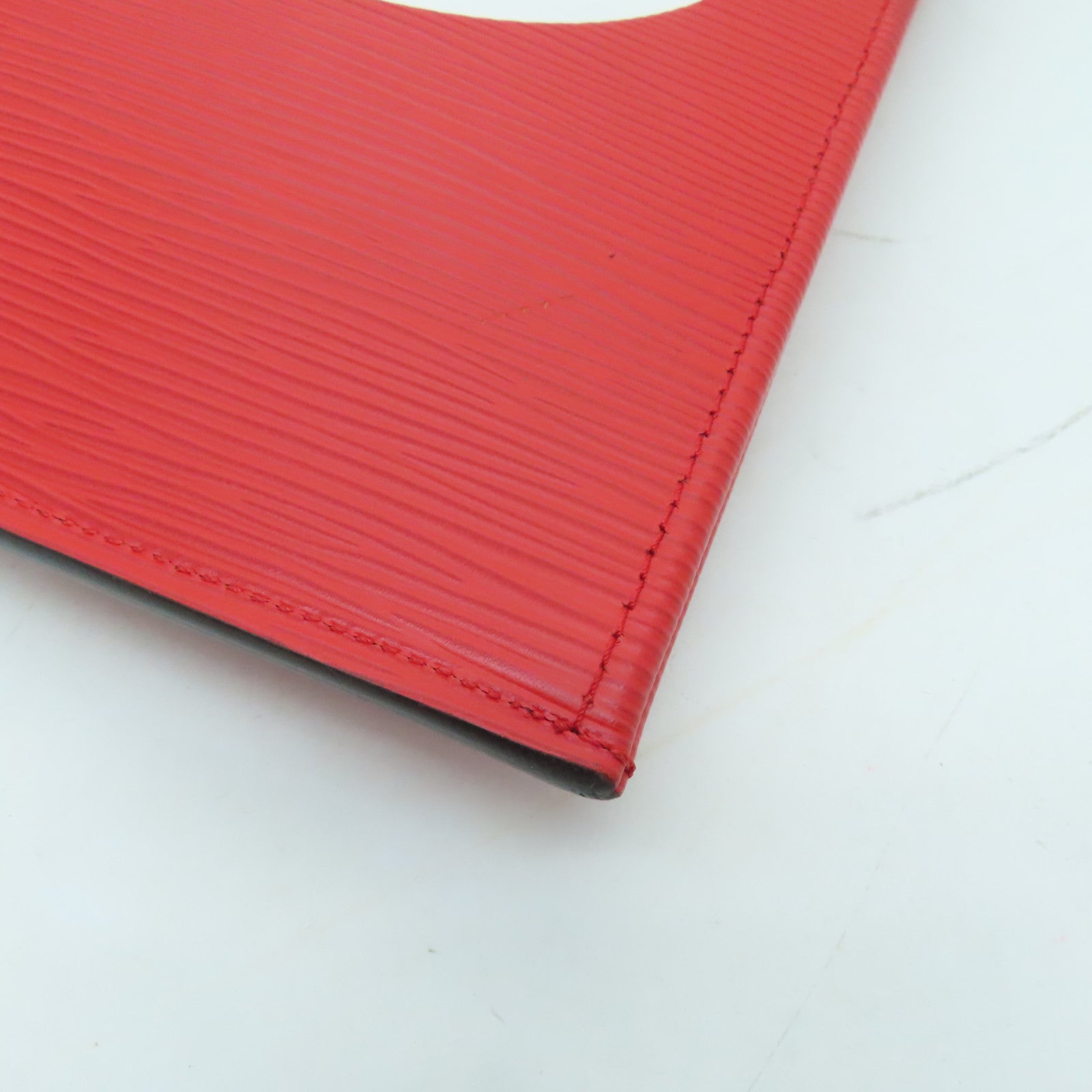 LOUIS VUITTON 【激減優惠】Epi Supreme Pochette Jules GM銀扣手拿包紅色