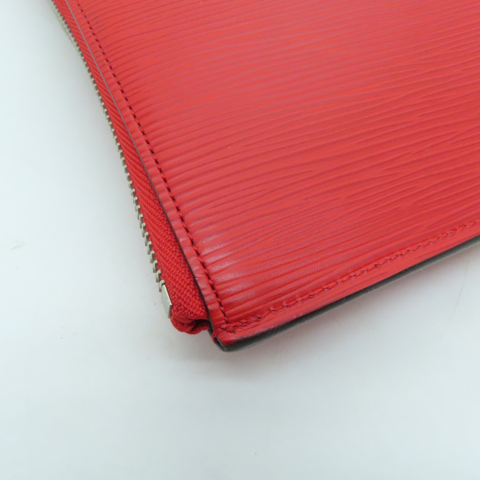 LOUIS VUITTON 【激減優惠】Epi Supreme Pochette Jules GM銀扣手拿包紅色