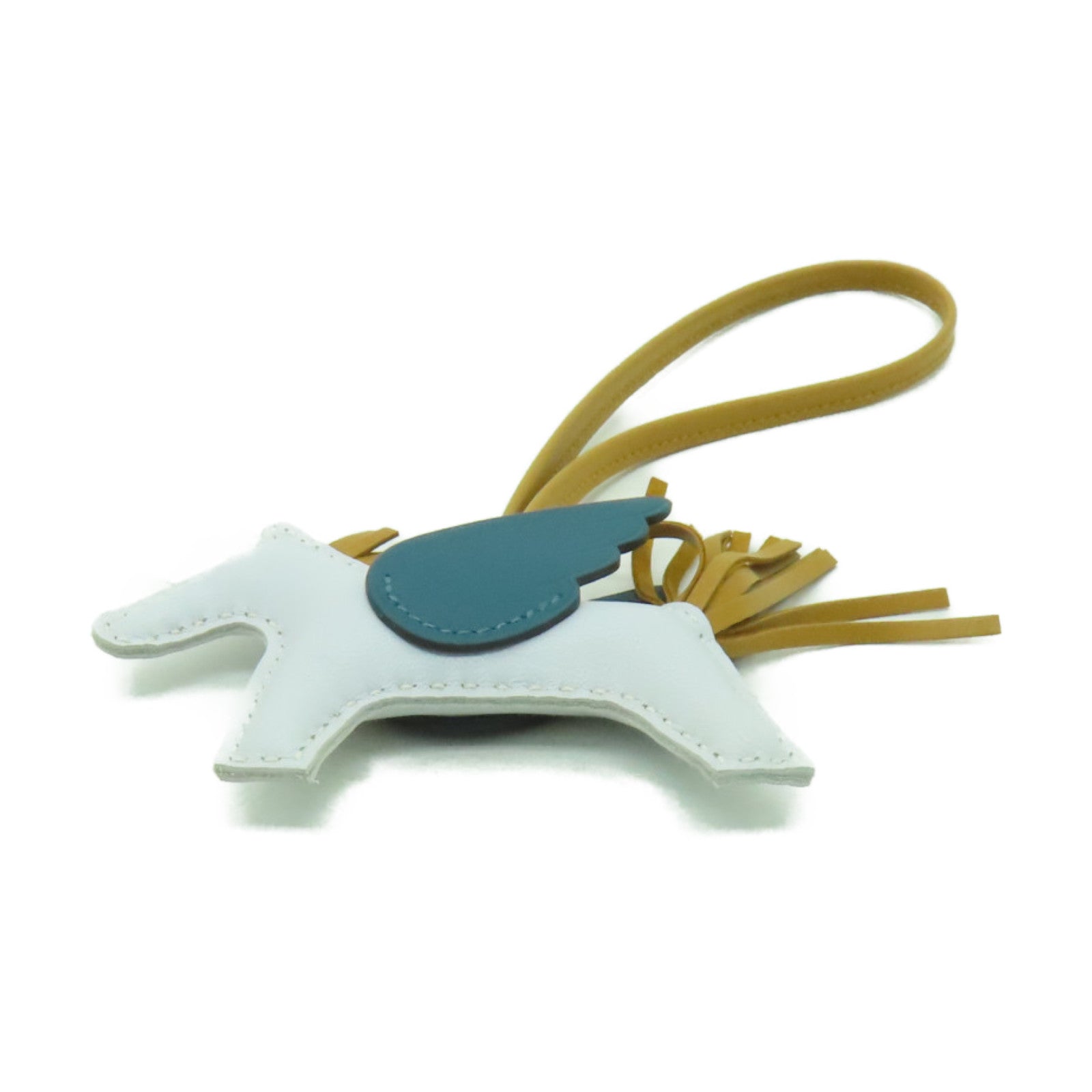 HERMES Swift皮革Rodeo Pegasus PM掛飾淺藍色/綠色/啡色