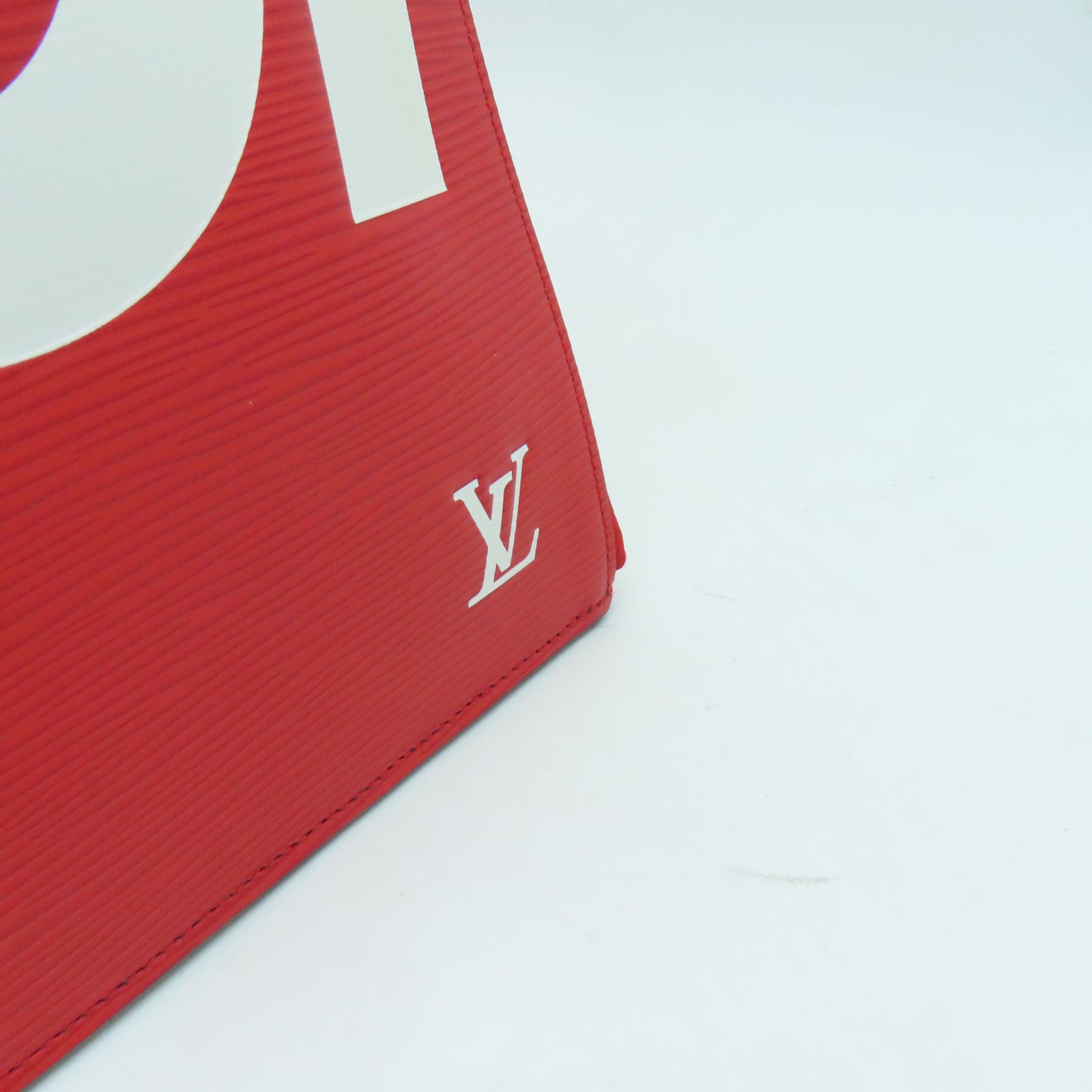 LOUIS VUITTON 【激減優惠】Epi Supreme Pochette Jules GM銀扣手拿包紅色