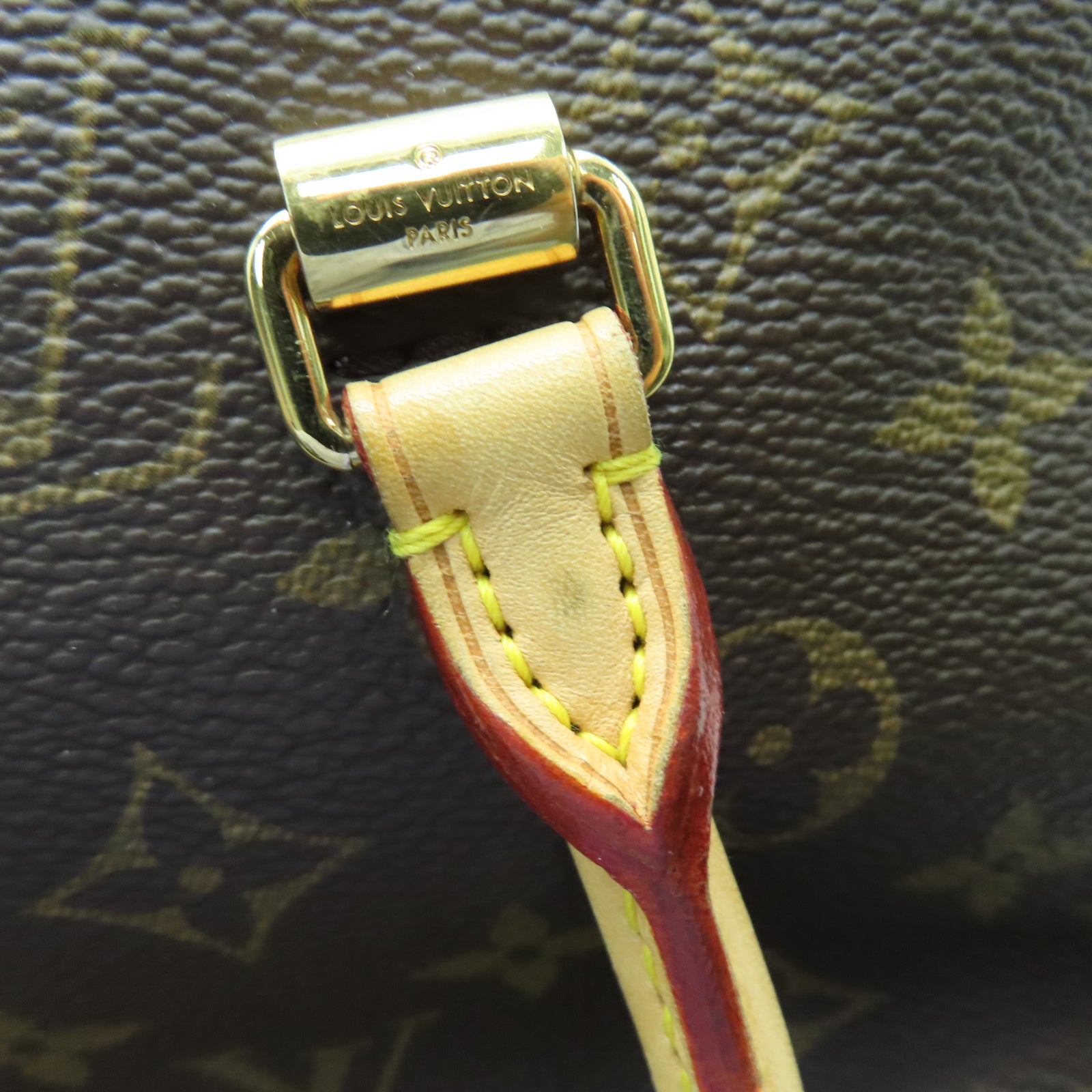 LOUIS VUITTON 【激減優惠】Monogram Pallas MM金扣手挽袋棕色