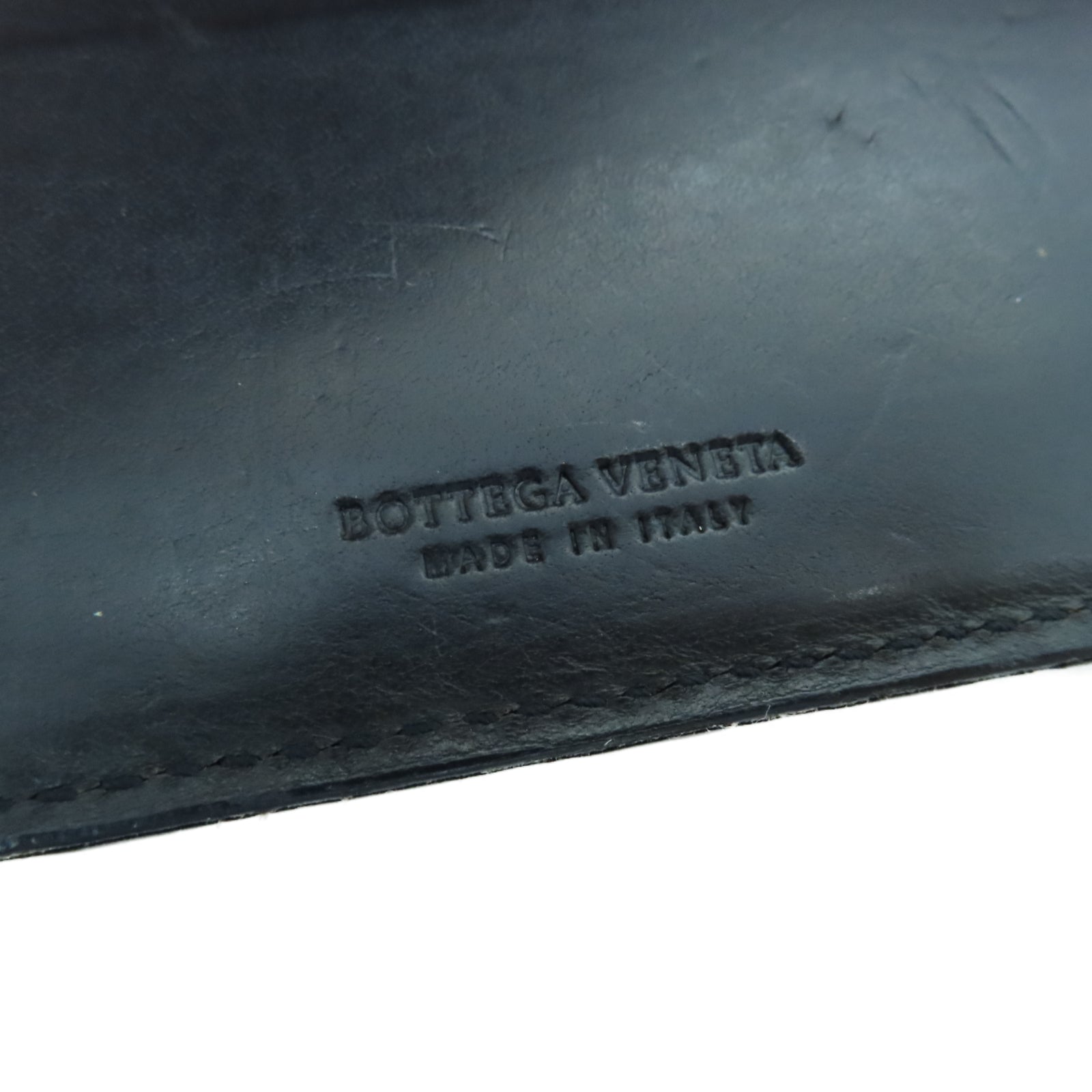 BOTTEGA VENETA 菱格牛皮皮革Wallet钱包黑色