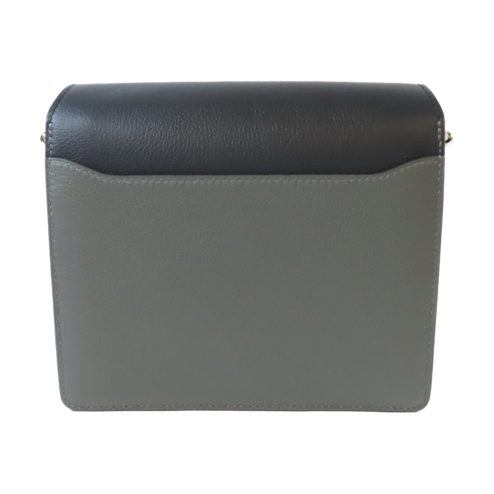 HERMES Evercolor皮革Mini Roulis金扣肩背袋深灰色