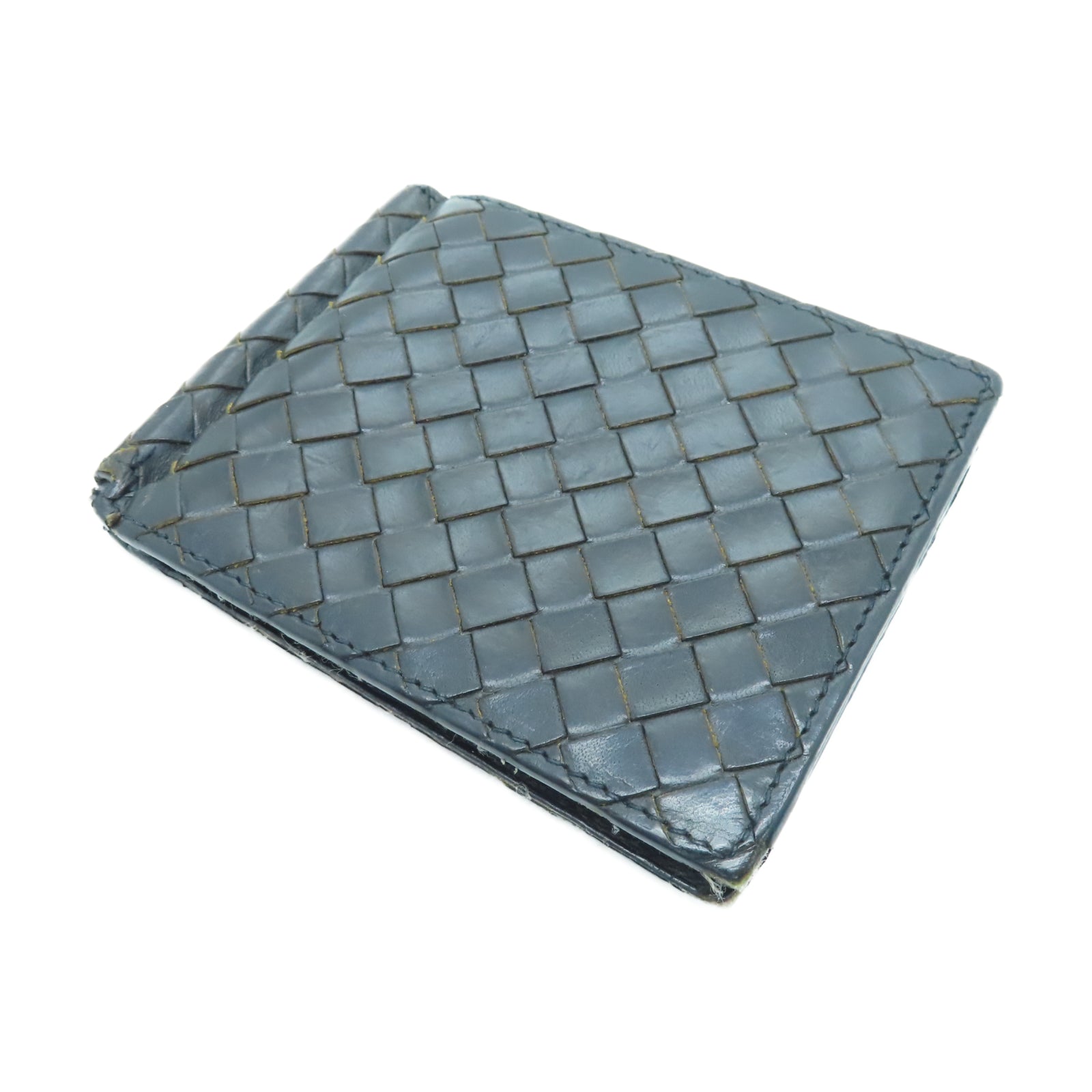 BOTTEGA VENETA 菱格牛皮皮革Wallet钱包黑色