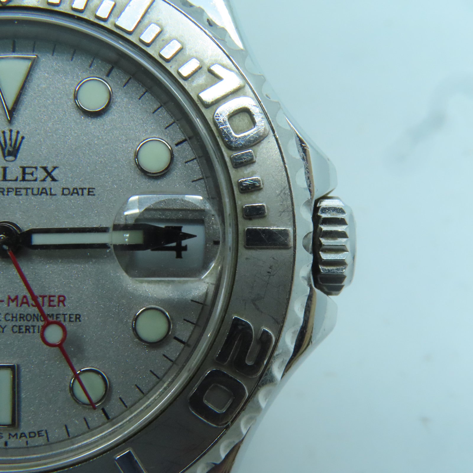 ROLEX Yacht Master 18K白金/不鏽鋼手錶自動機芯銀色