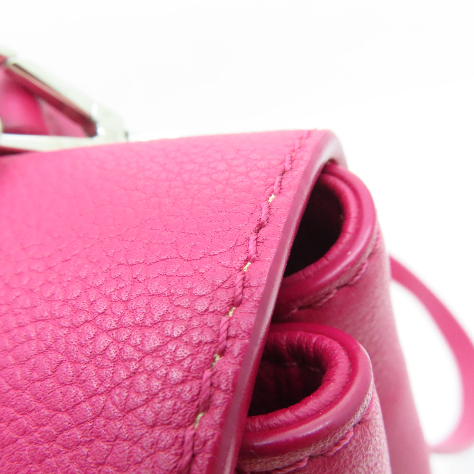LOUIS VUITTON 【激減優惠】牛皮皮革Lockme銀扣手挽肩背兩用袋粉紅色
