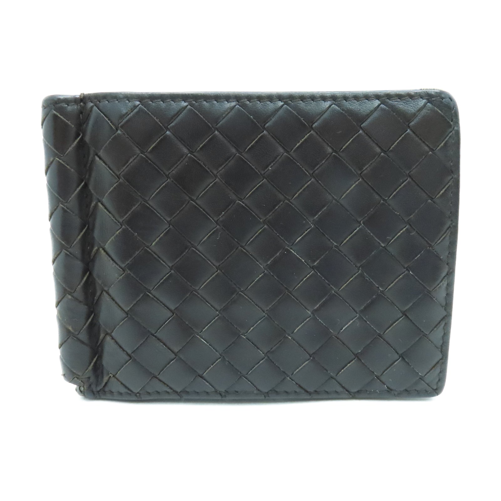 BOTTEGA VENETA 菱格牛皮皮革Wallet钱包棕色