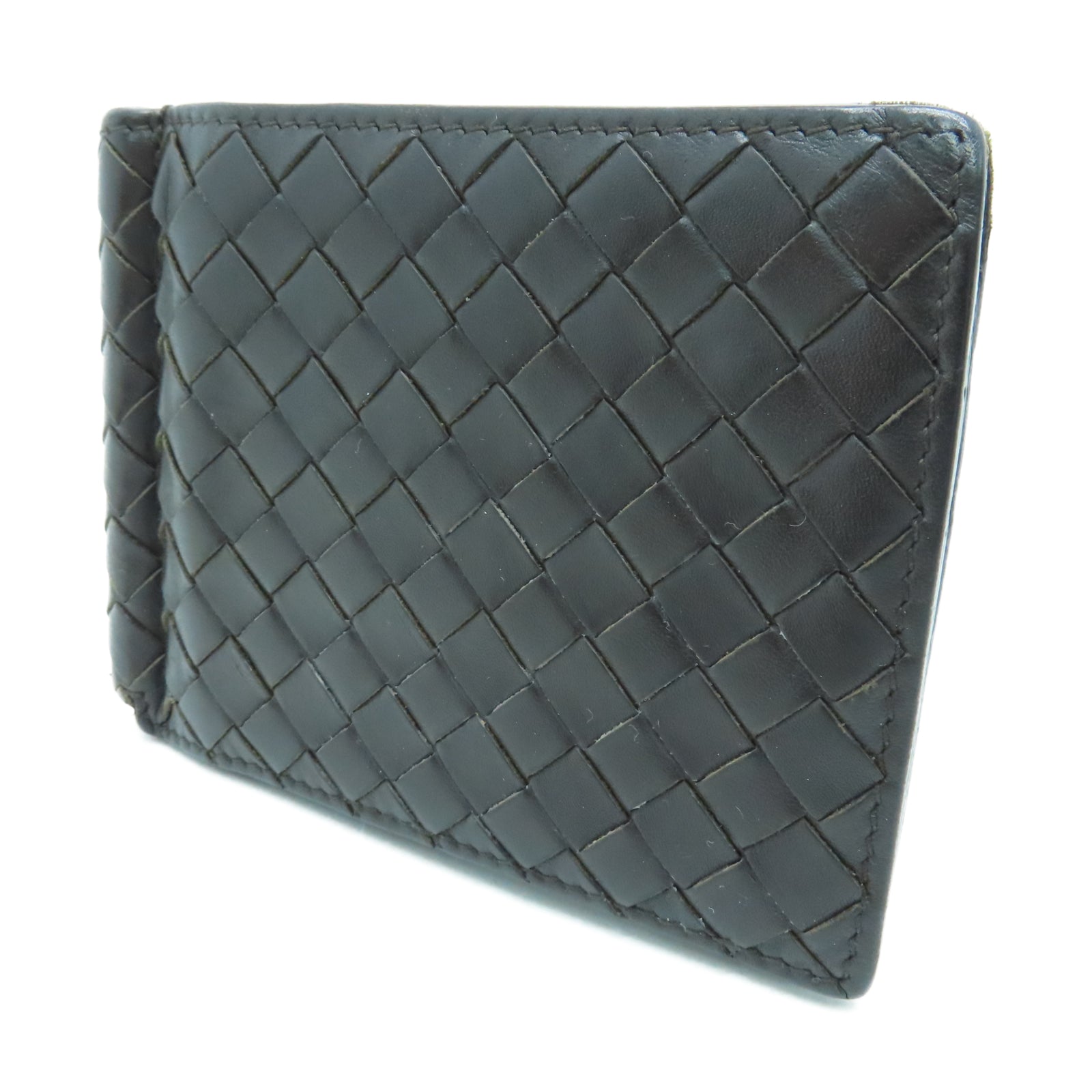 BOTTEGA VENETA 菱格牛皮皮革Wallet钱包棕色
