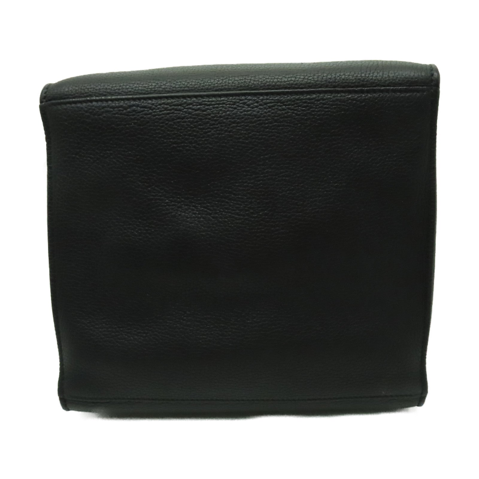 CELINE 牛皮皮革Shoulder Bag銀扣手挽肩背兩用袋黑色