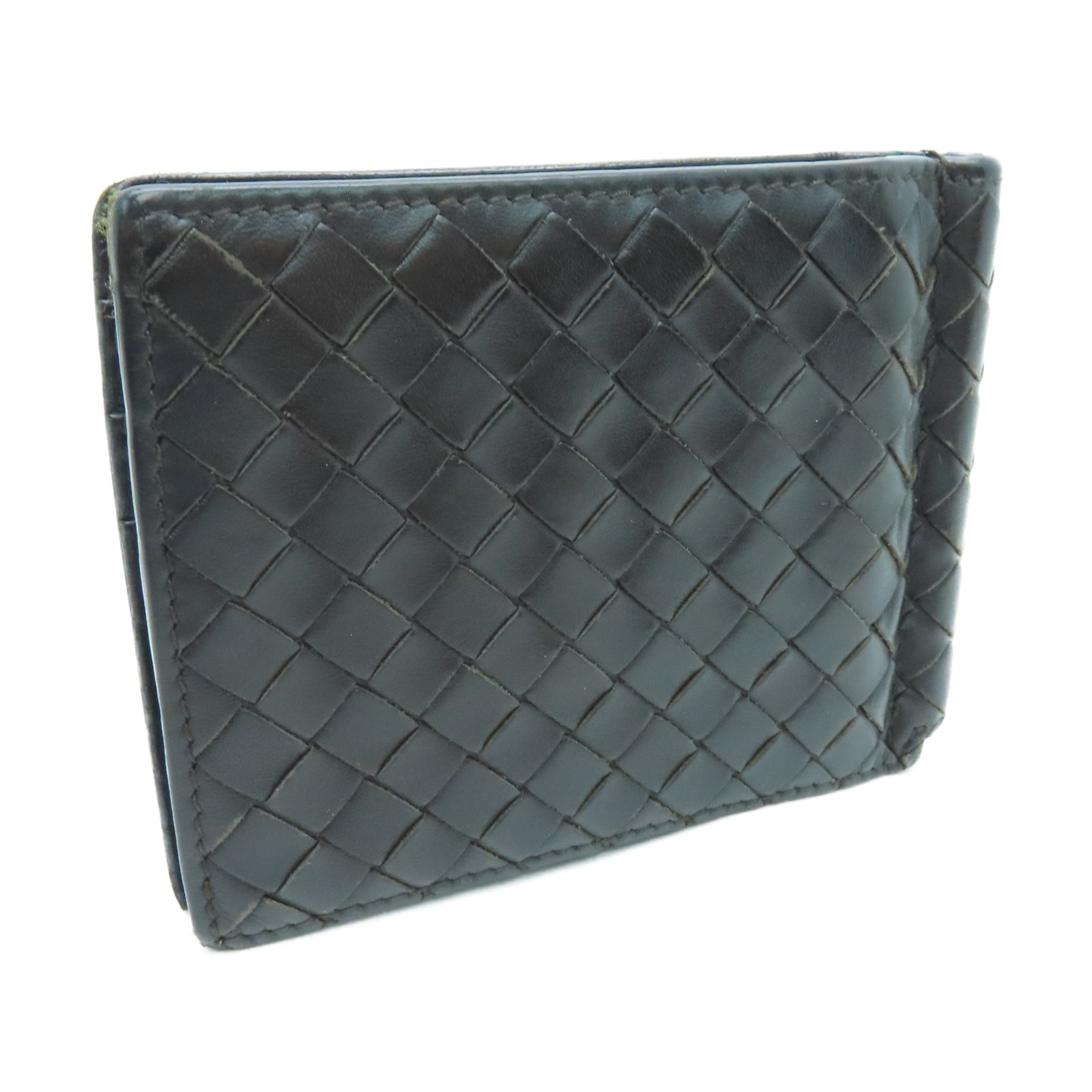 BOTTEGA VENETA 菱格牛皮皮革Wallet钱包棕色