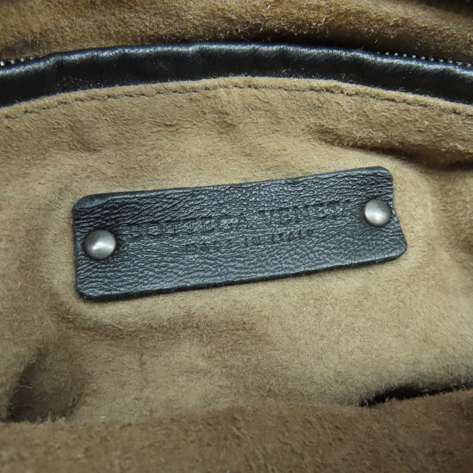 BOTTEGA VENETA 【激減優惠】牛皮皮革2 Way Shoulder黑扣手挽肩背兩用袋黑色