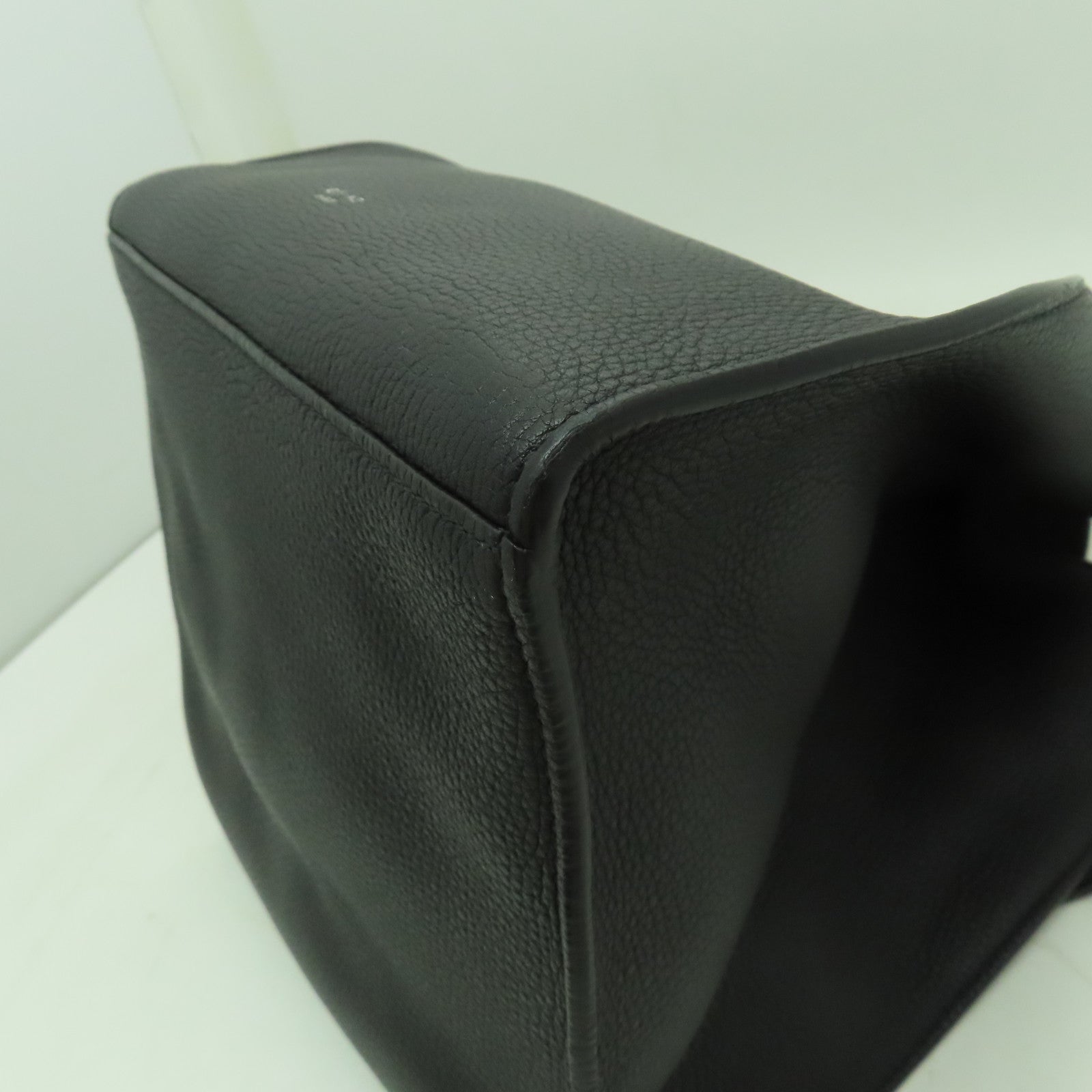 CELINE 牛皮皮革Shoulder Bag銀扣手挽肩背兩用袋黑色