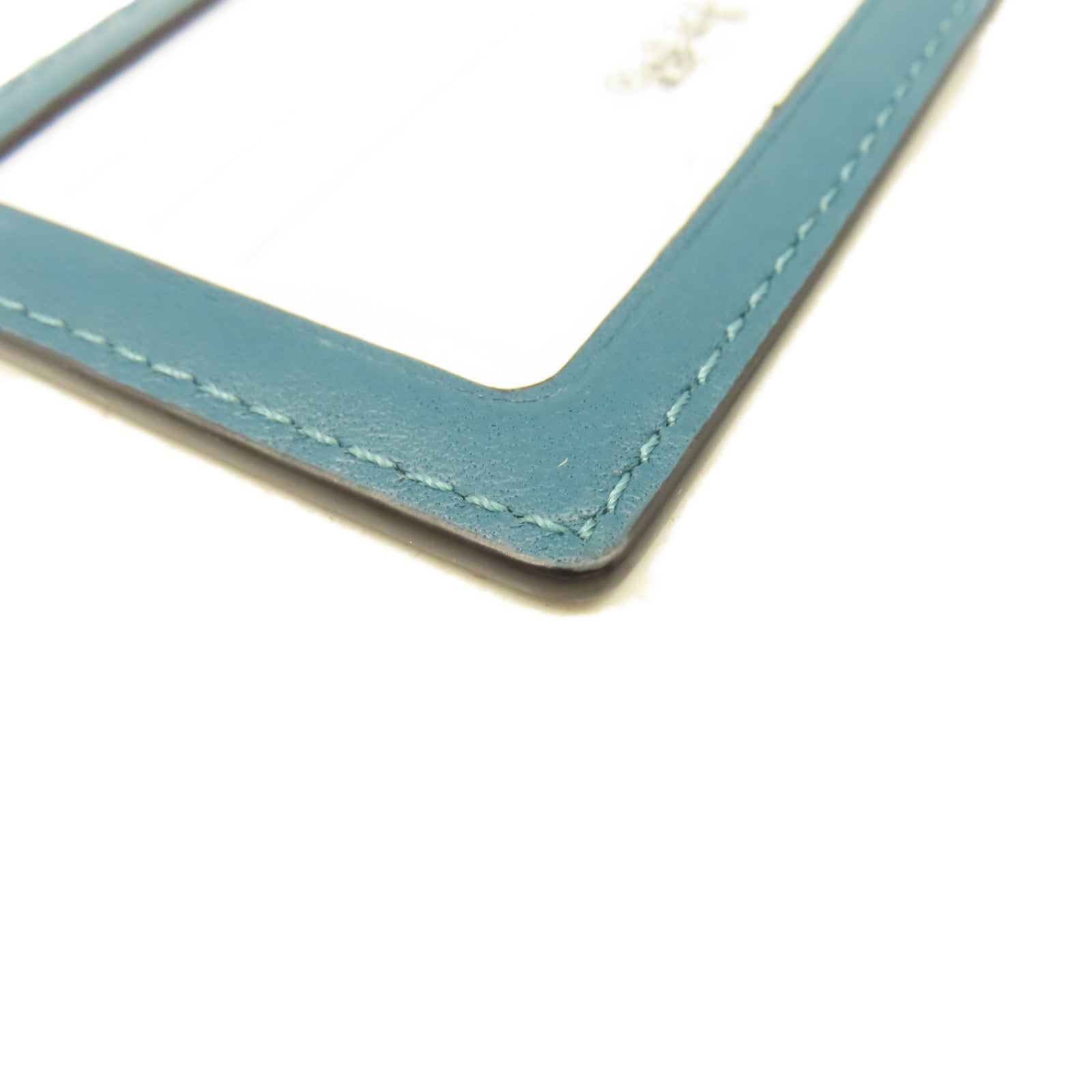 COACH 塗層帆布Card Case金扣卡片套啡色/綠色