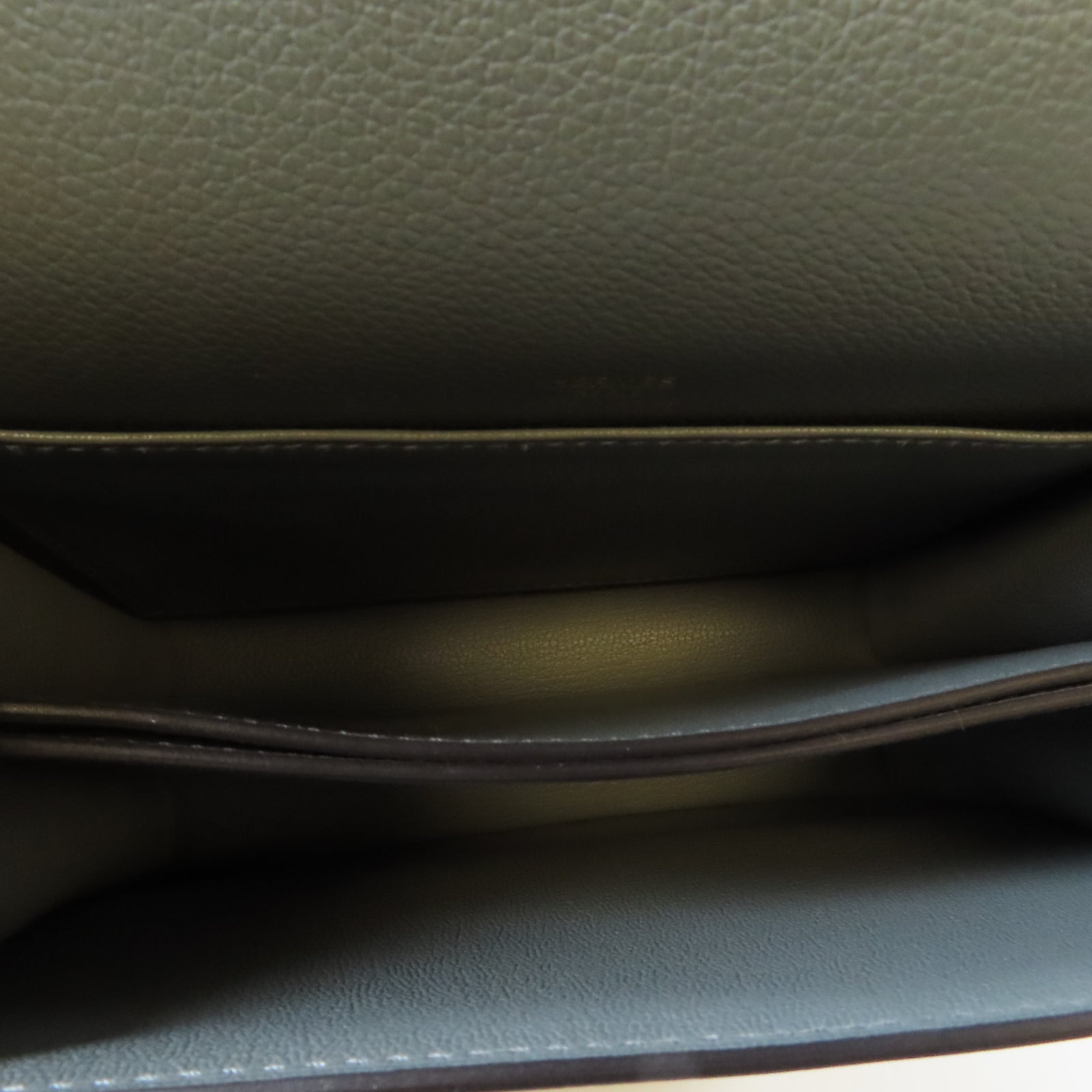 HERMES Evercolor皮革Mini Roulis金扣肩背袋深灰色