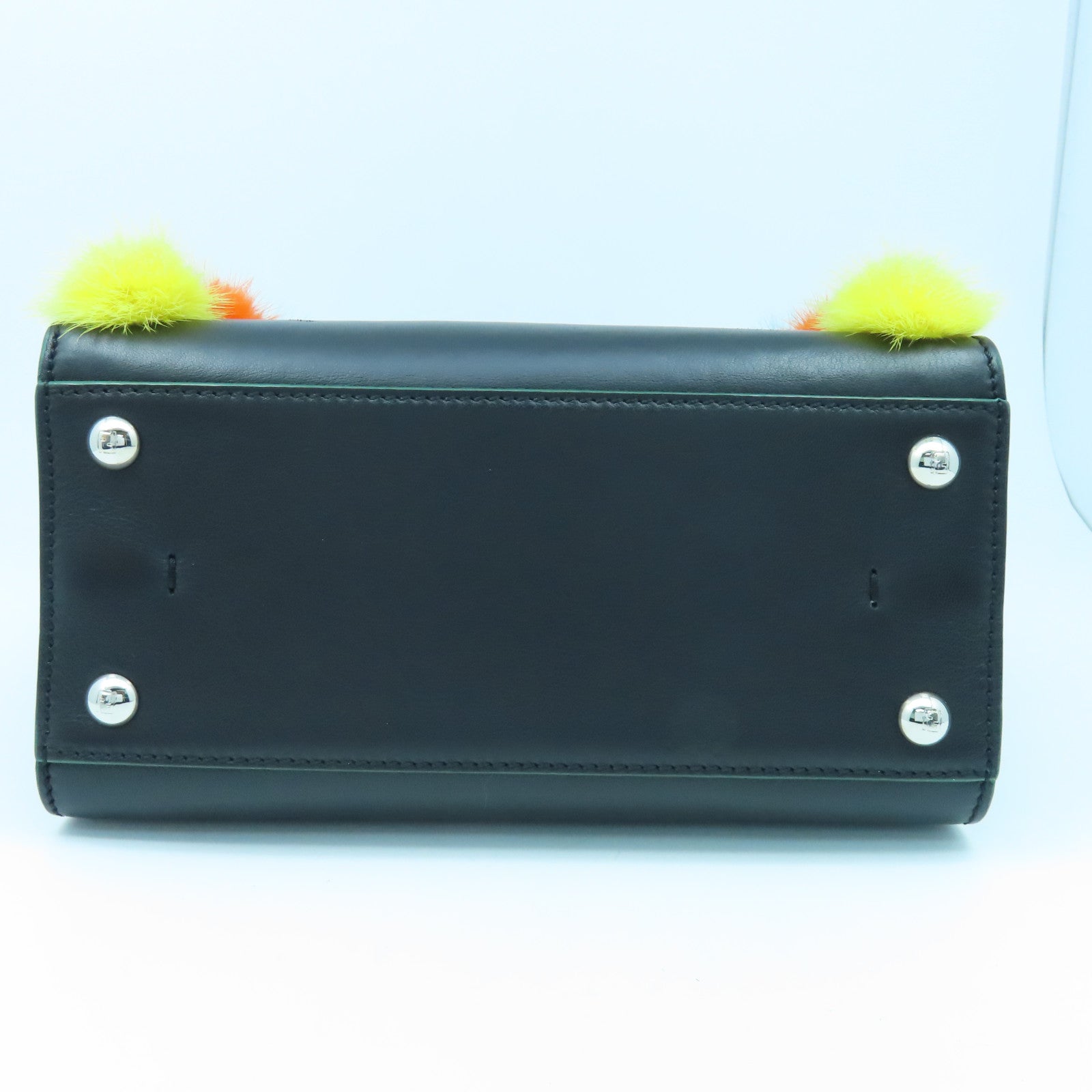 FENDI 【激減優惠】牛皮皮革Mini 3Jours銀扣手挽肩背兩用袋黑色