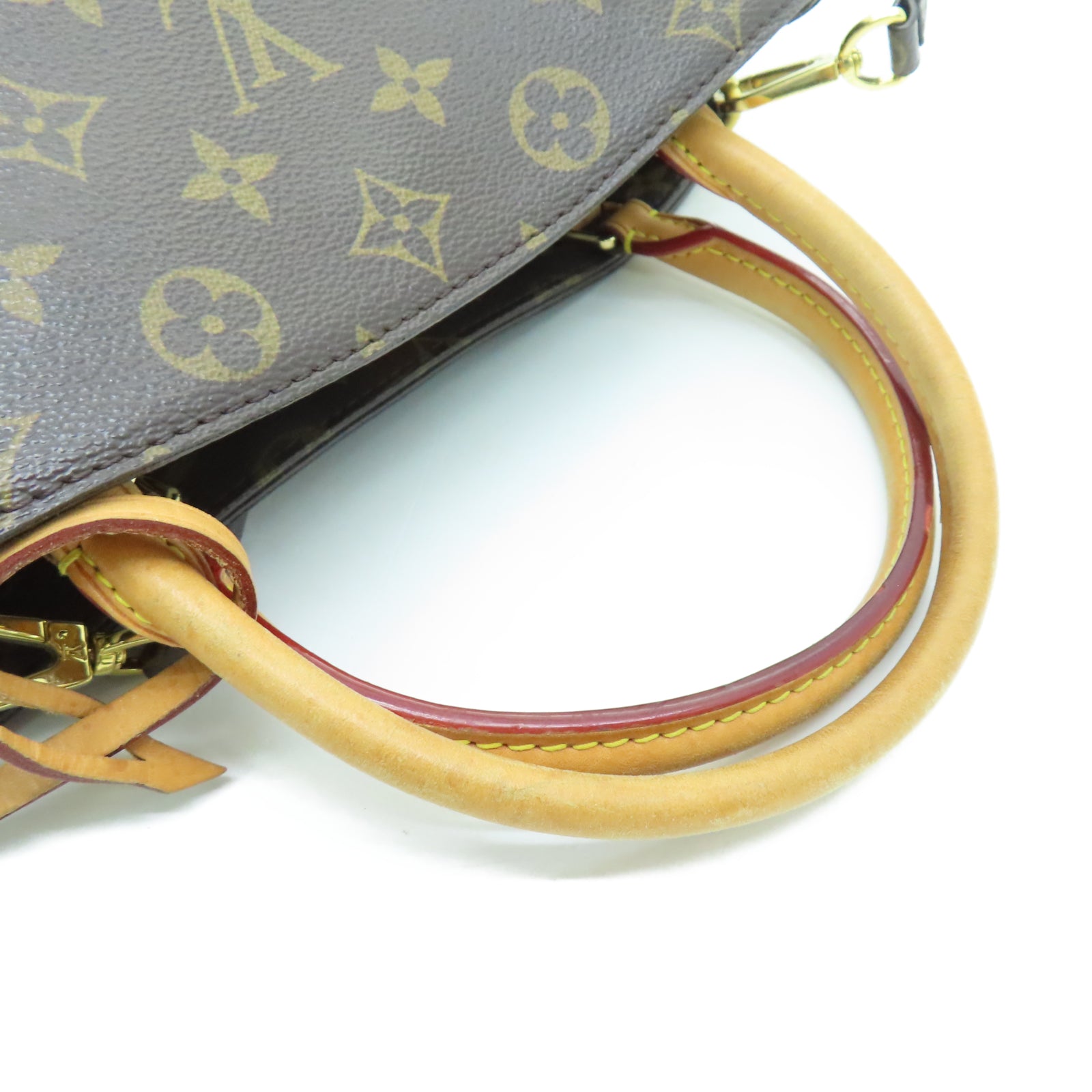 LOUIS VUITTON Monogram Montaigne MM金扣手挽肩背兩用袋棕色