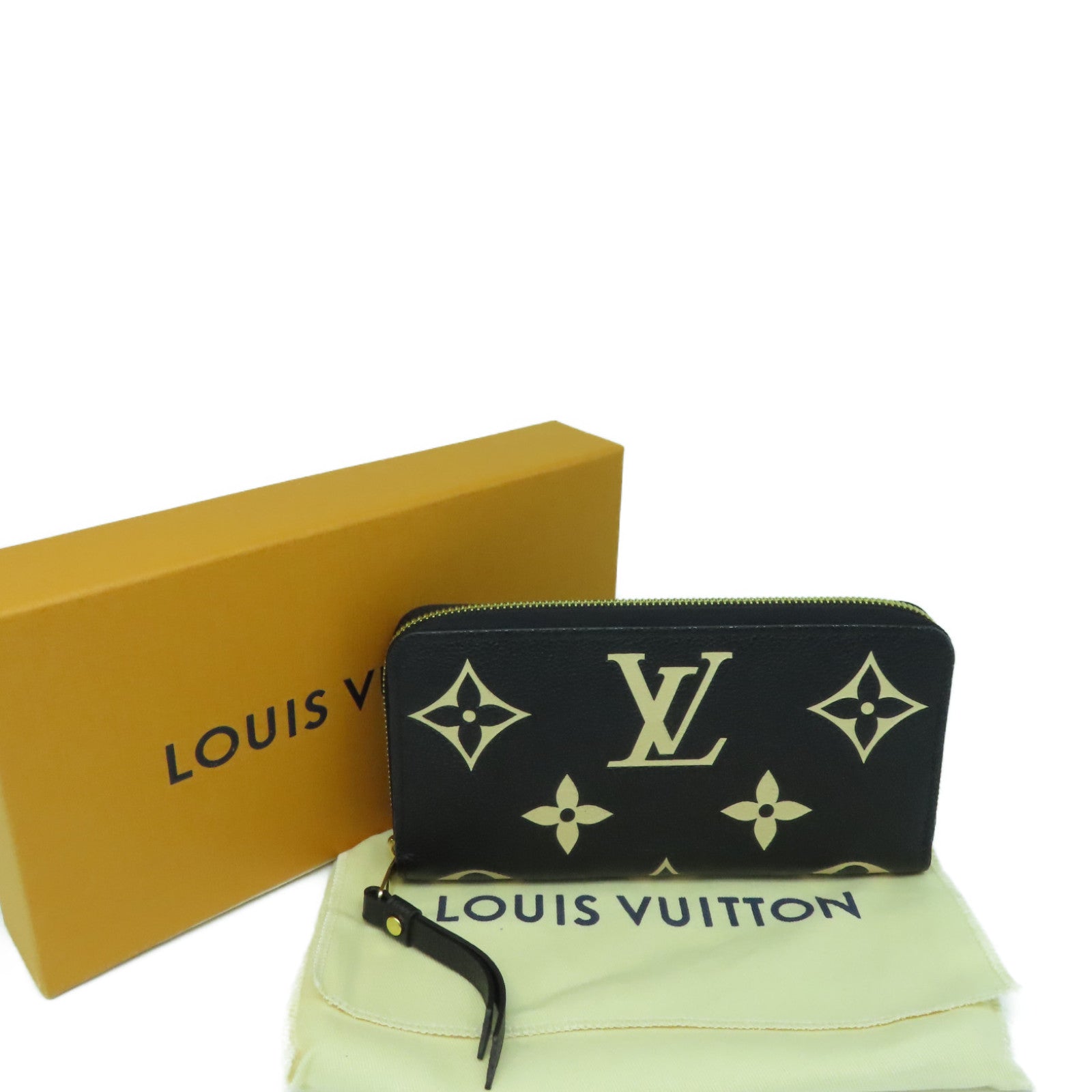LOUIS VUITTON Monogram Empreinte Long Wallet金扣长钱包黑色