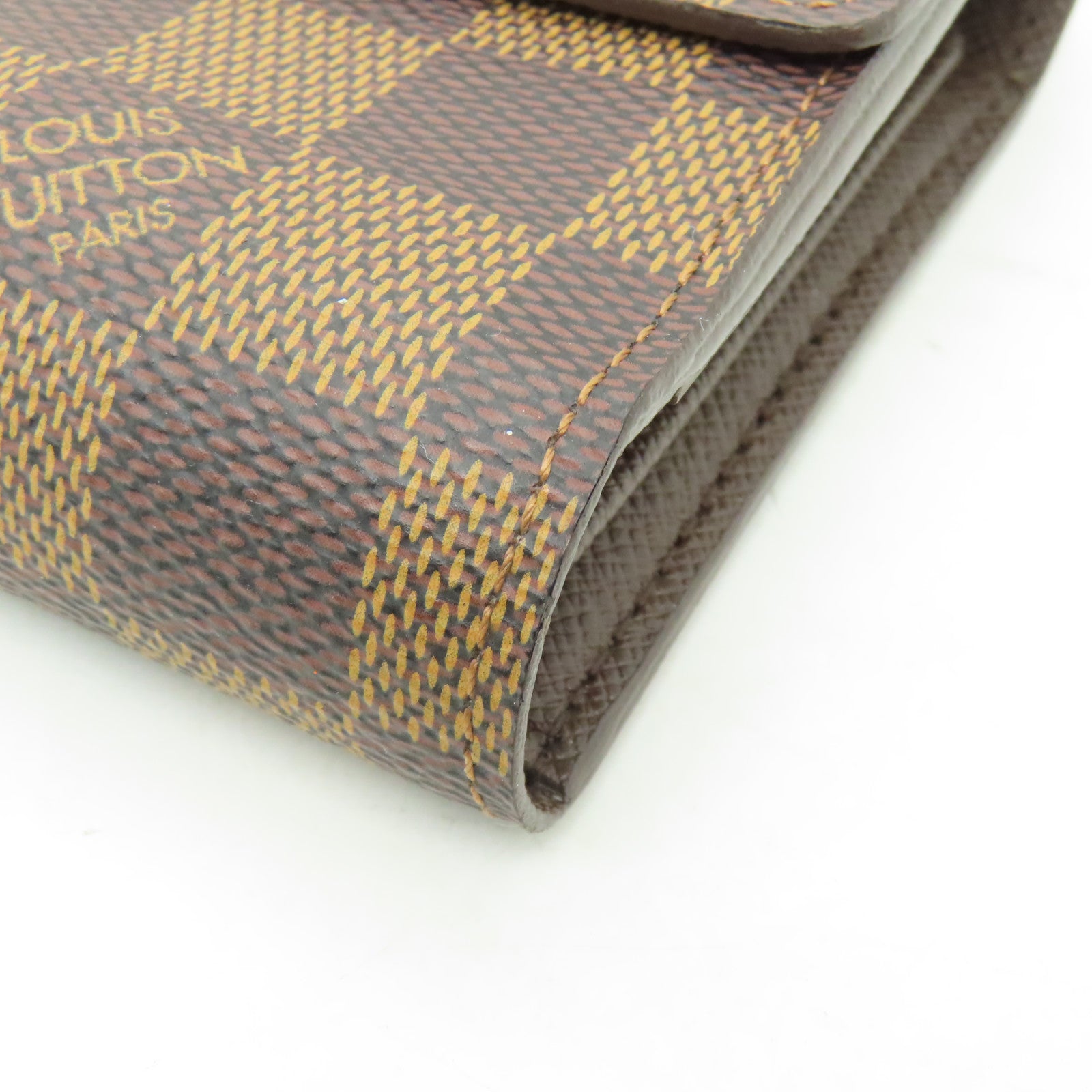LOUIS VUITTON Damier Wallet金扣錢包啡色