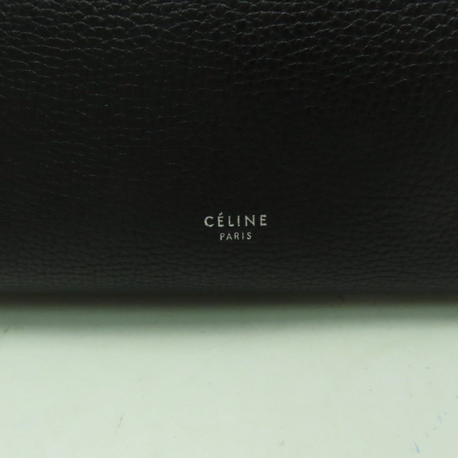 CELINE 牛皮皮革Shoulder Bag銀扣手挽肩背兩用袋黑色