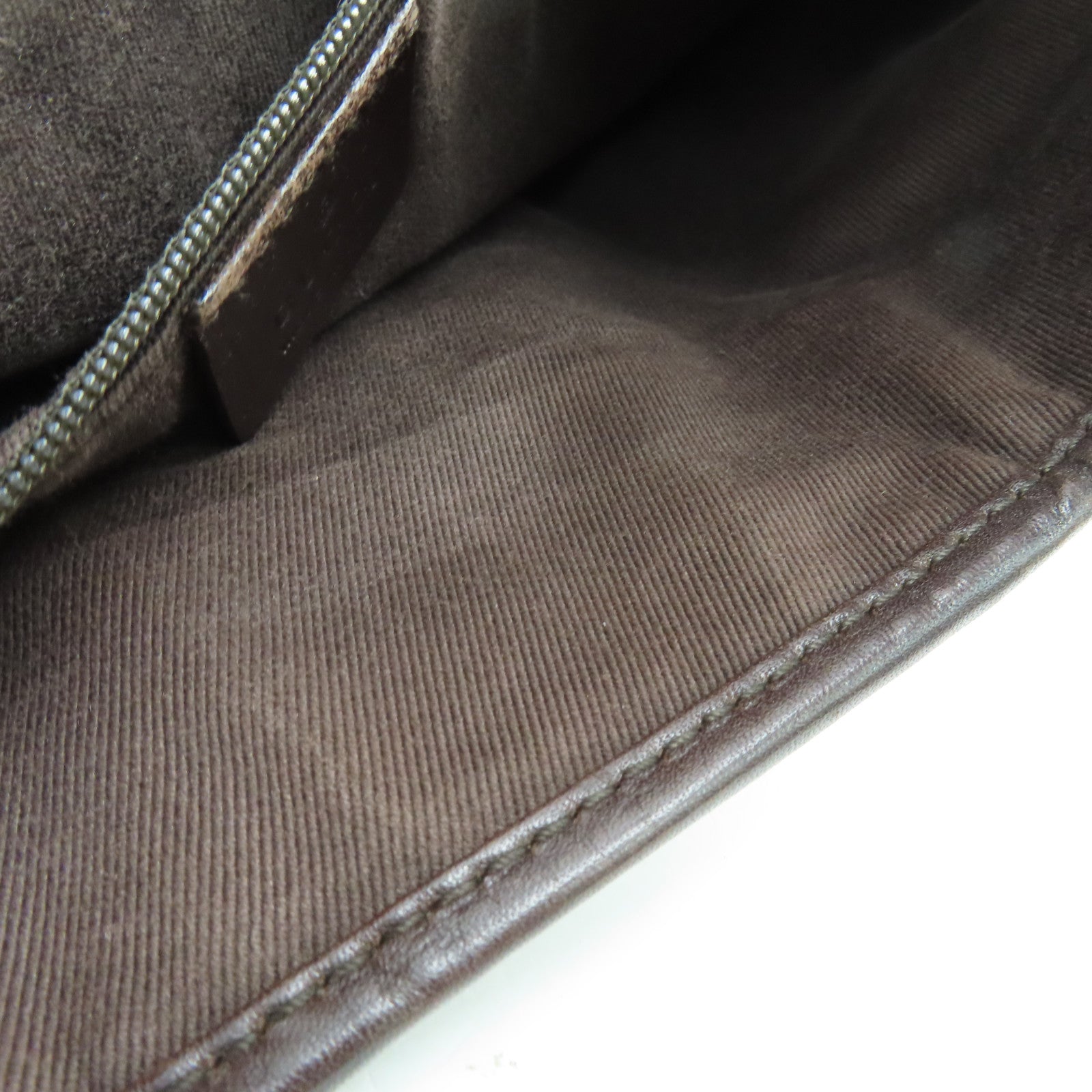 GUCCI canvas Shoulder Bag shoulder bag silver buckle brown