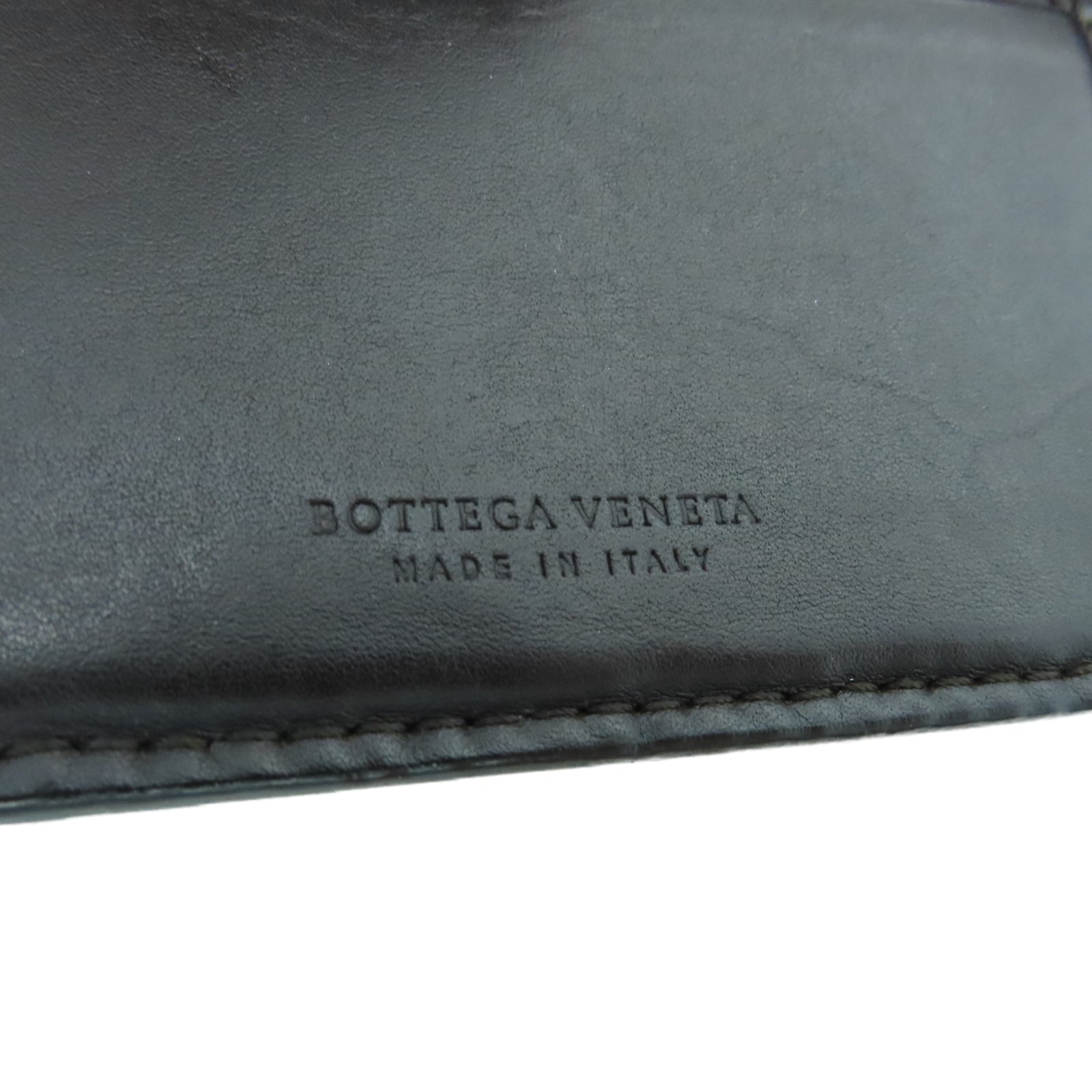 BOTTEGA VENETA 菱格牛皮皮革Wallet钱包棕色