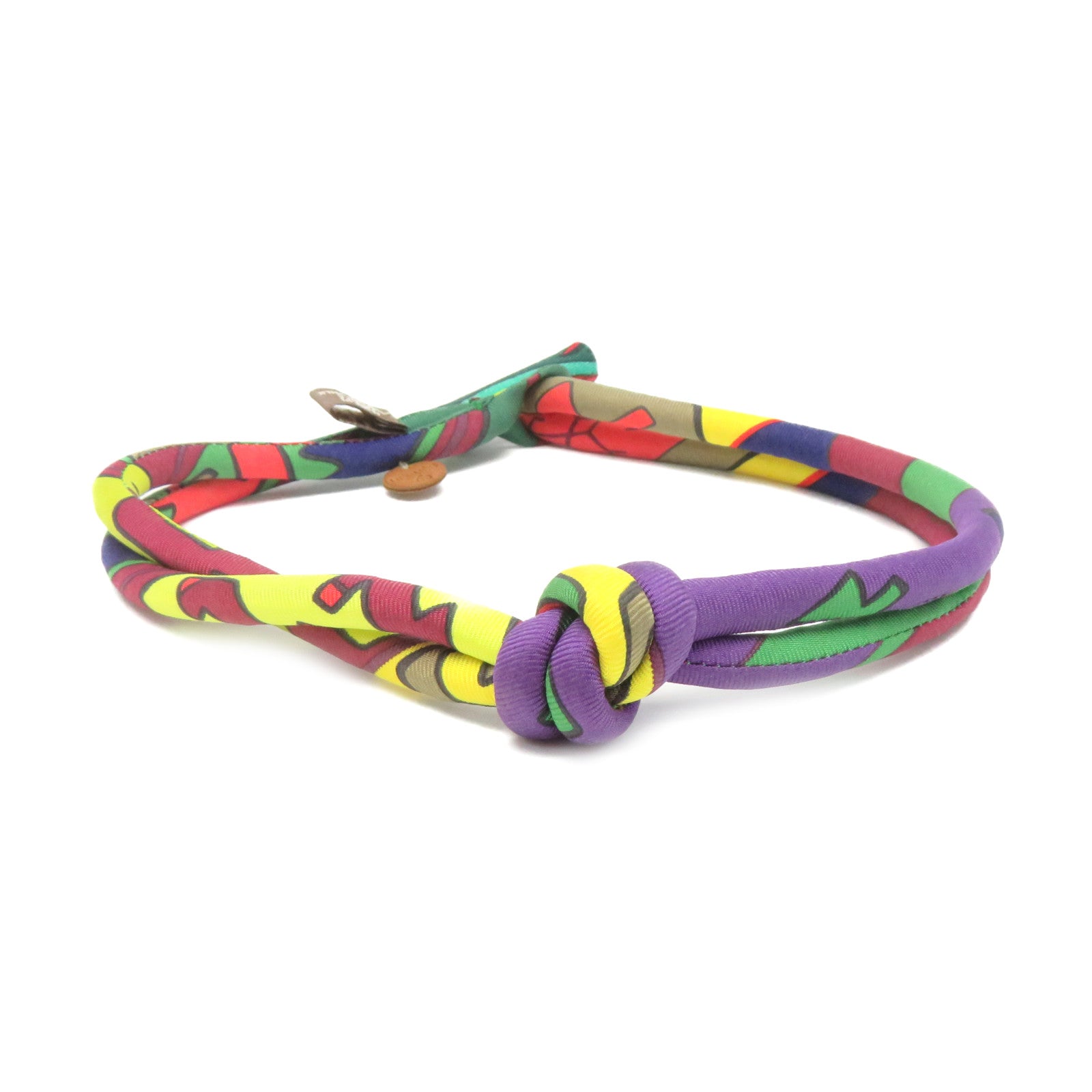 HERMES Silk Bride Silk Necklace Necklace Colorful