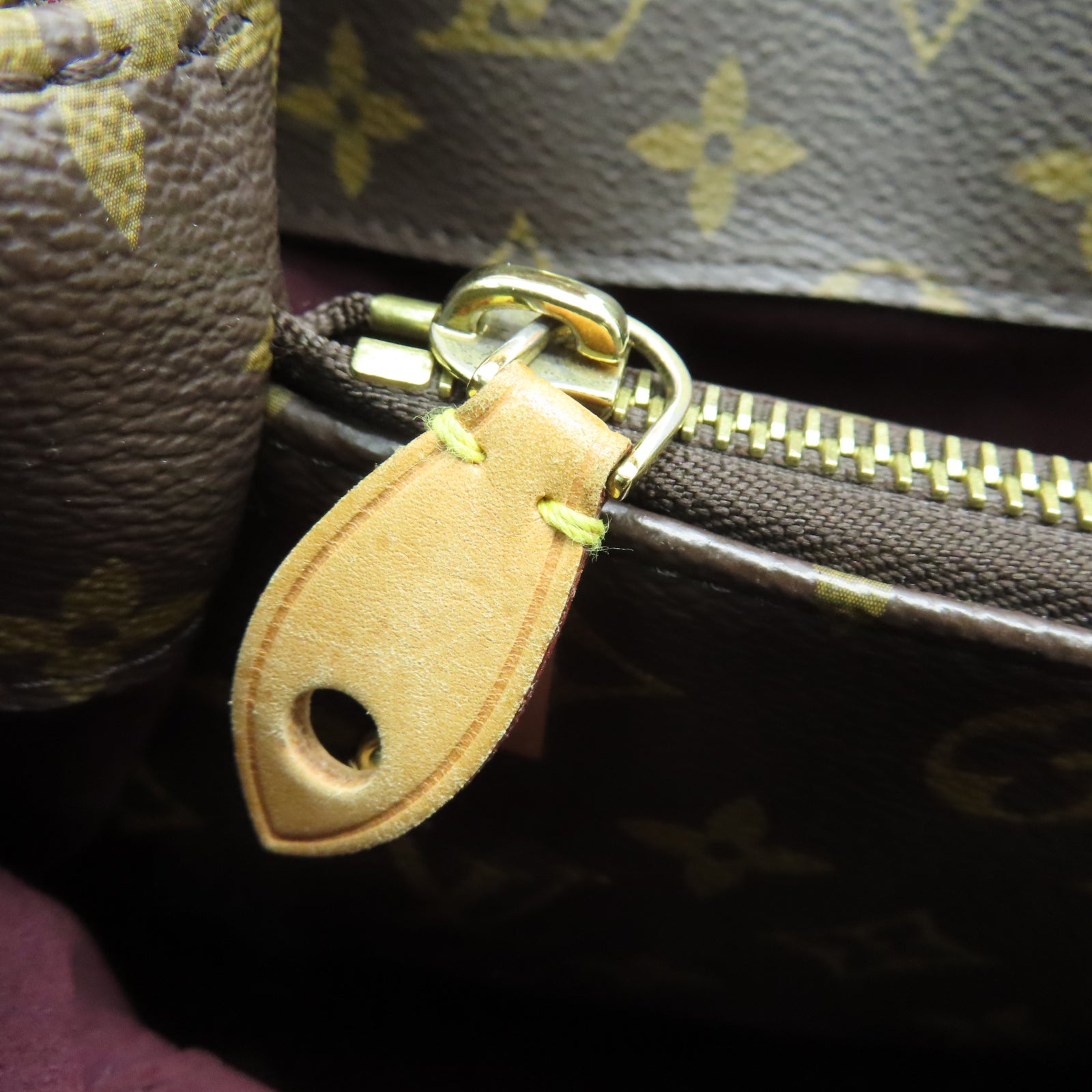 LOUIS VUITTON Monogram Montaigne MM金扣手挽肩背兩用袋棕色