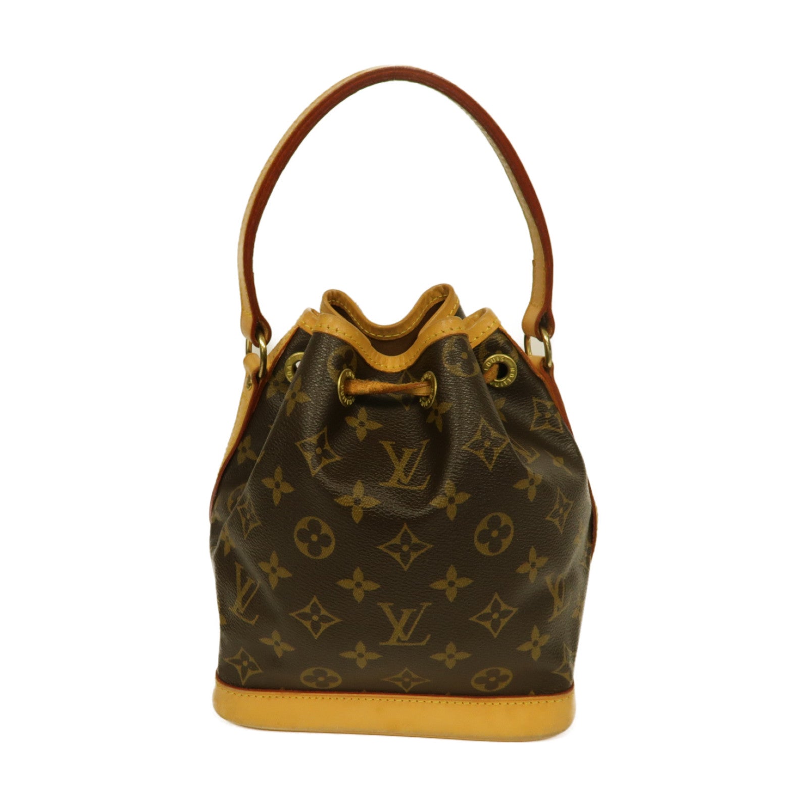 LOUIS VUITTON Monogram Mini Noe金扣手挽袋啡色