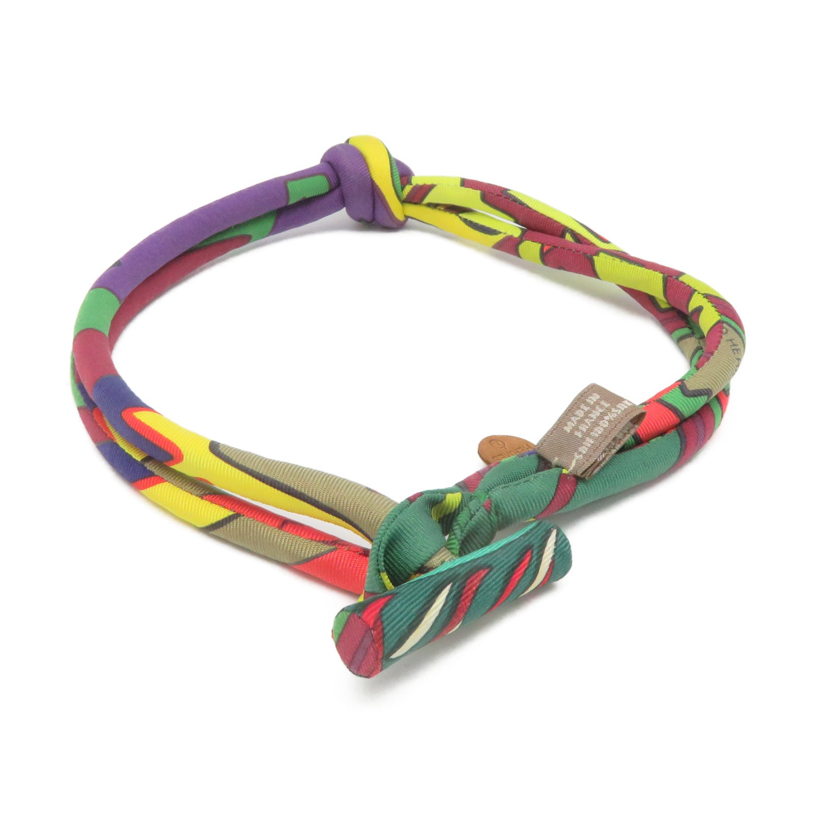 HERMES Silk Bride Silk Necklace Necklace Colorful