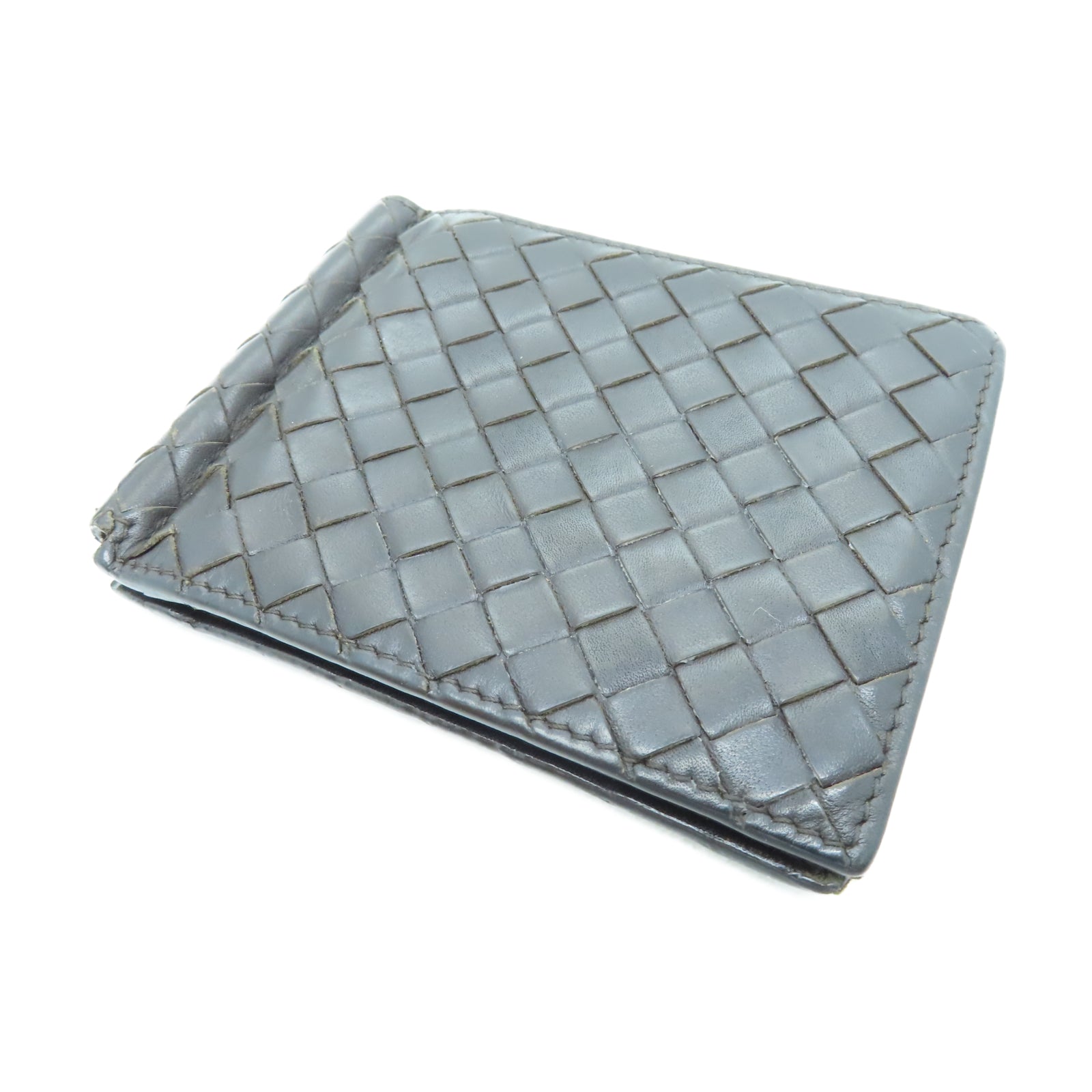 BOTTEGA VENETA 菱格牛皮皮革Wallet钱包棕色