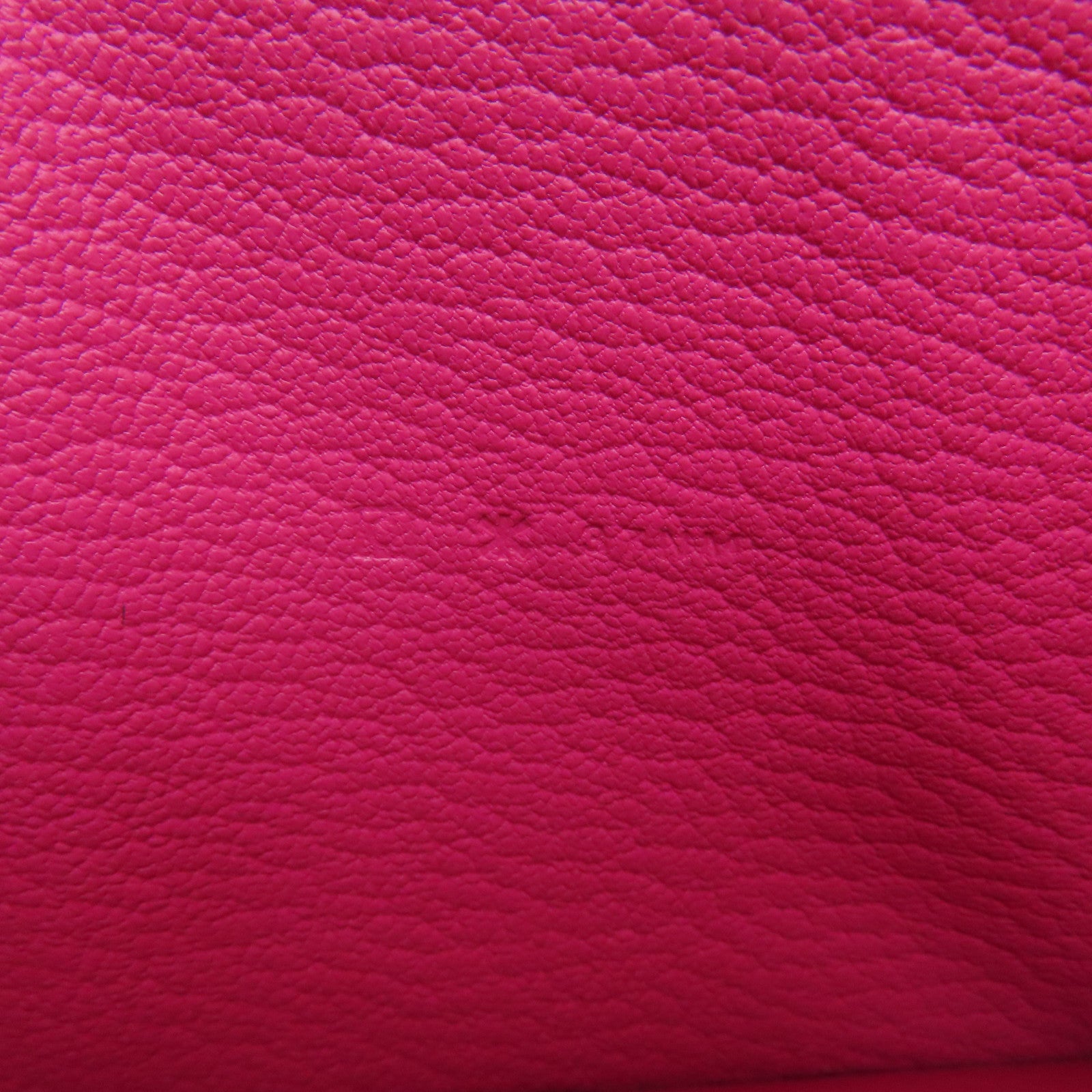 HERMES Chevre皮革Azap銀扣長錢包粉紅色